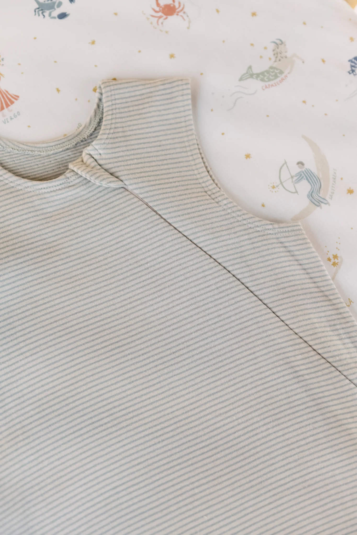 Sailor Stripe Front Zipper 1.0 TOG Sleep Bag - Sea - Image 5