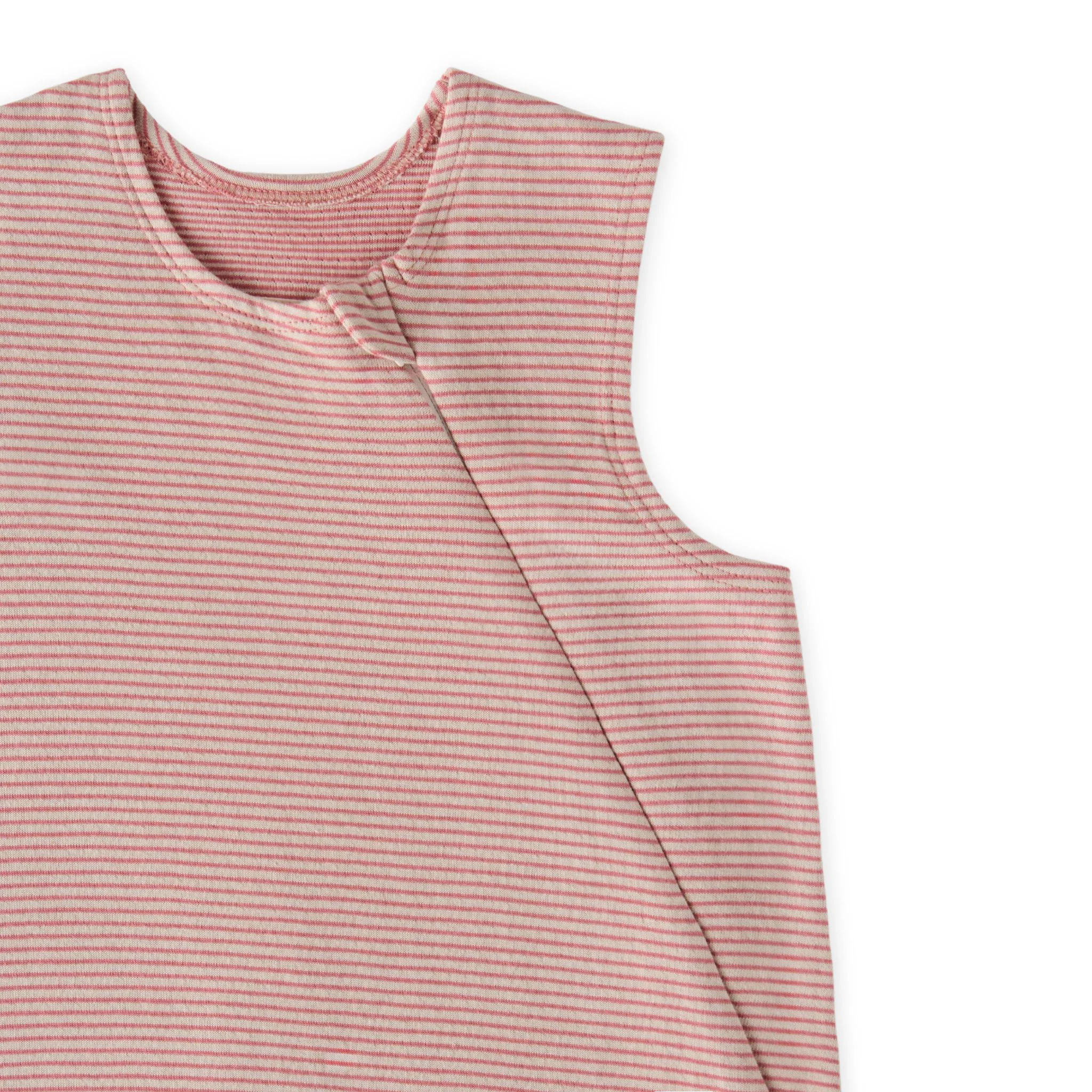 Sailor Stripe Front Zipper 1.0 TOG Sleep Bag - Tea Rose - Image 6