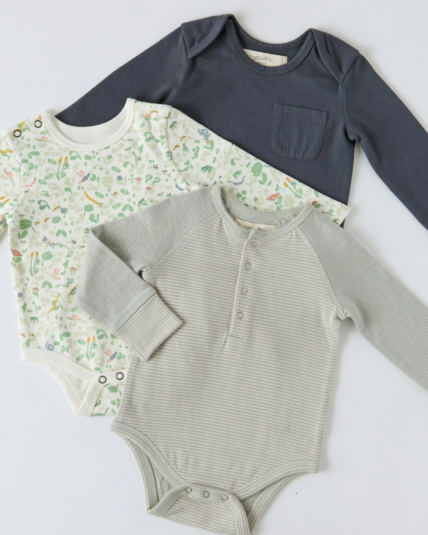 Sailor Stripe Raglan One-Piece - Sea - Image 2