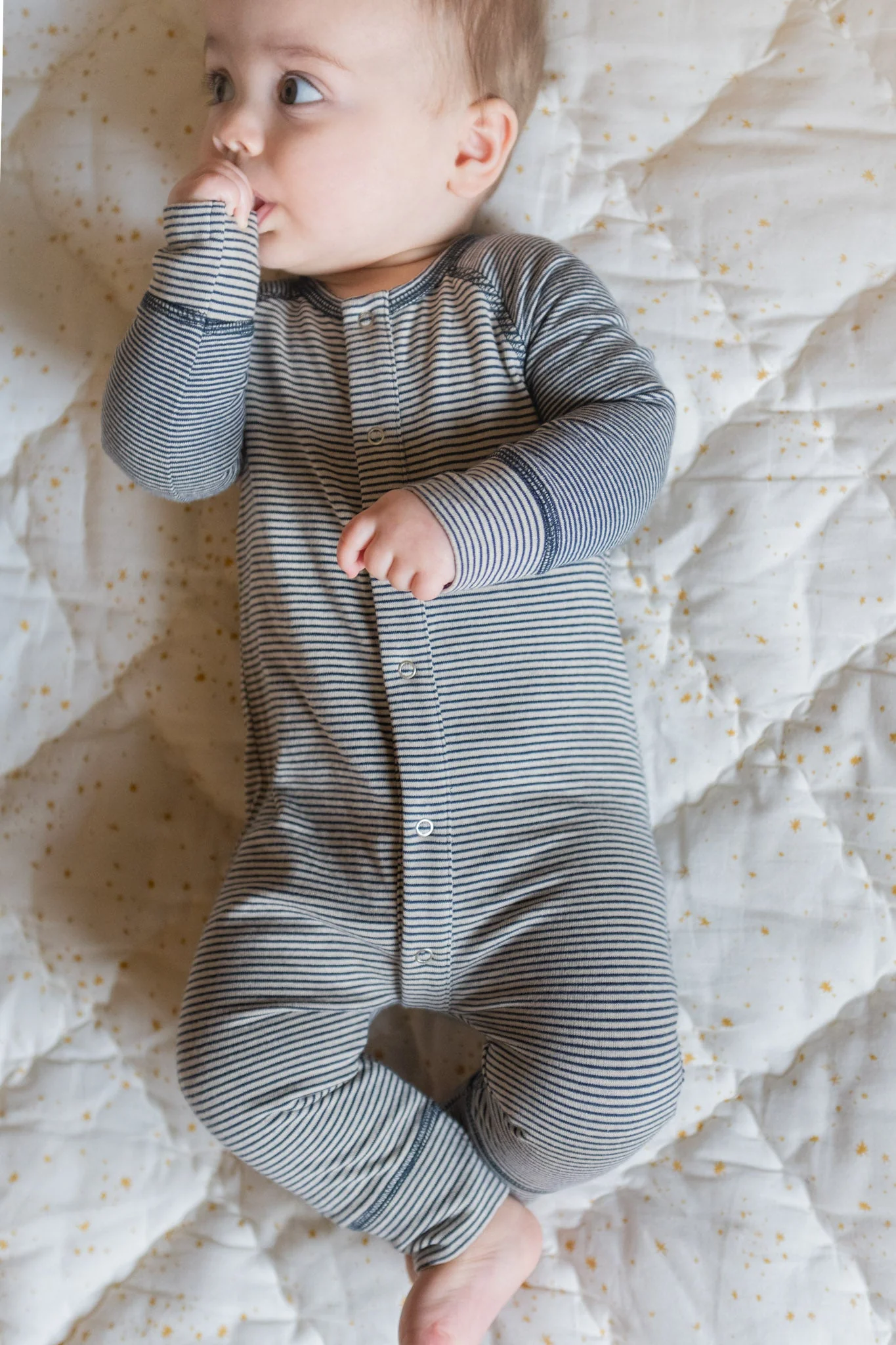 Sailor Stripe Raglan Romper - Ink - Image 3