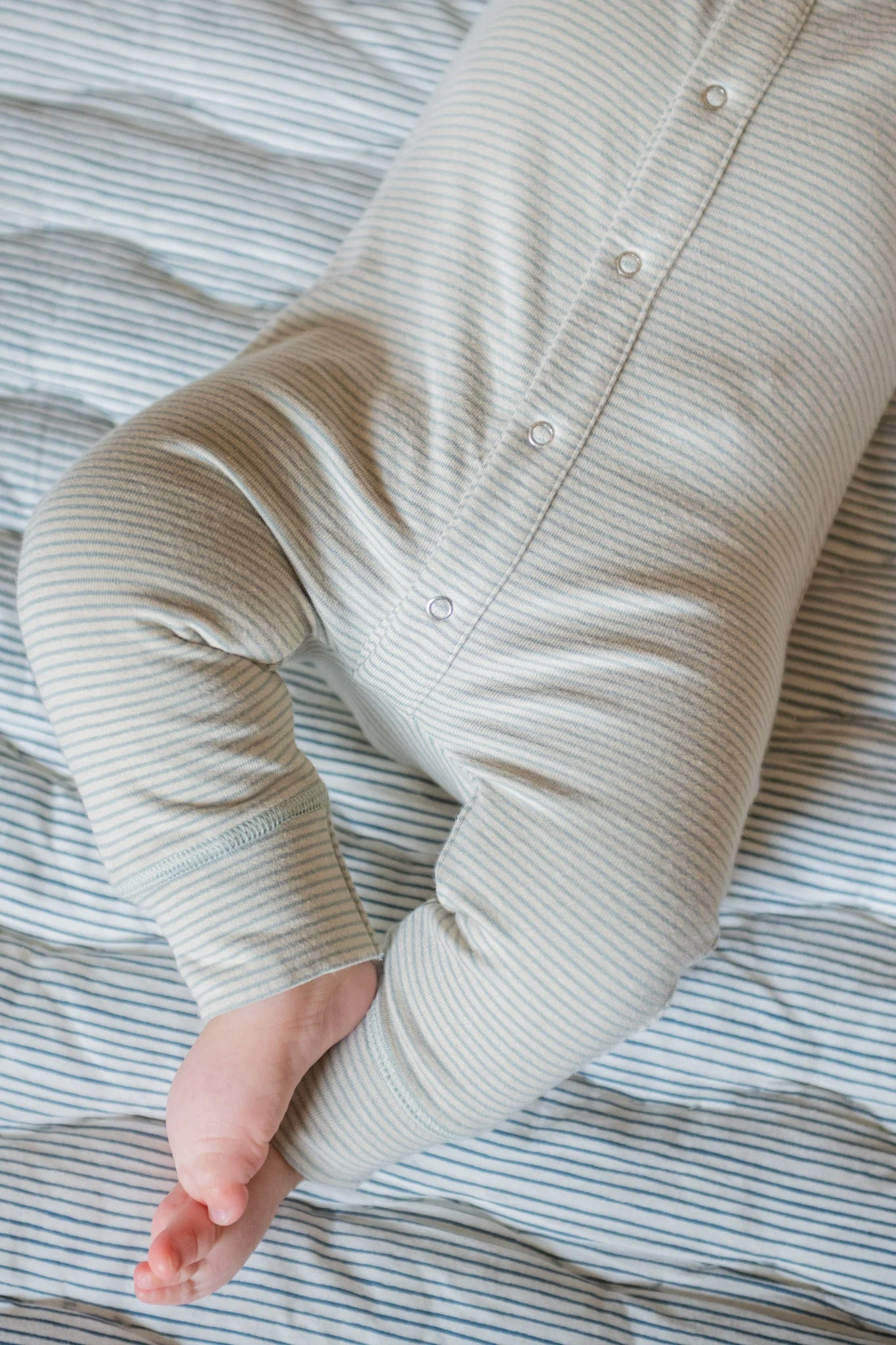 Sailor Stripe Raglan Romper - Sea - Image 3