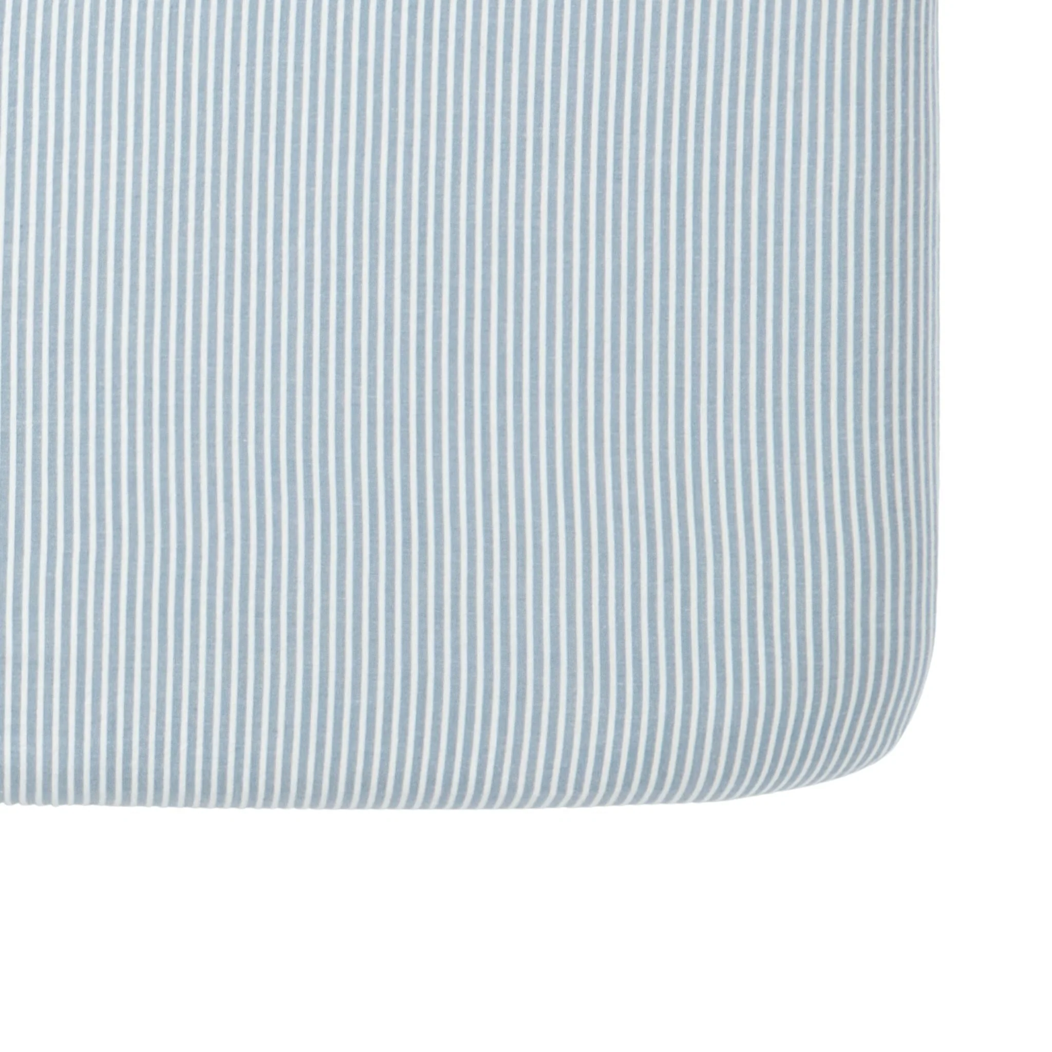 Seersucker Crib Sheet - Marine Blue