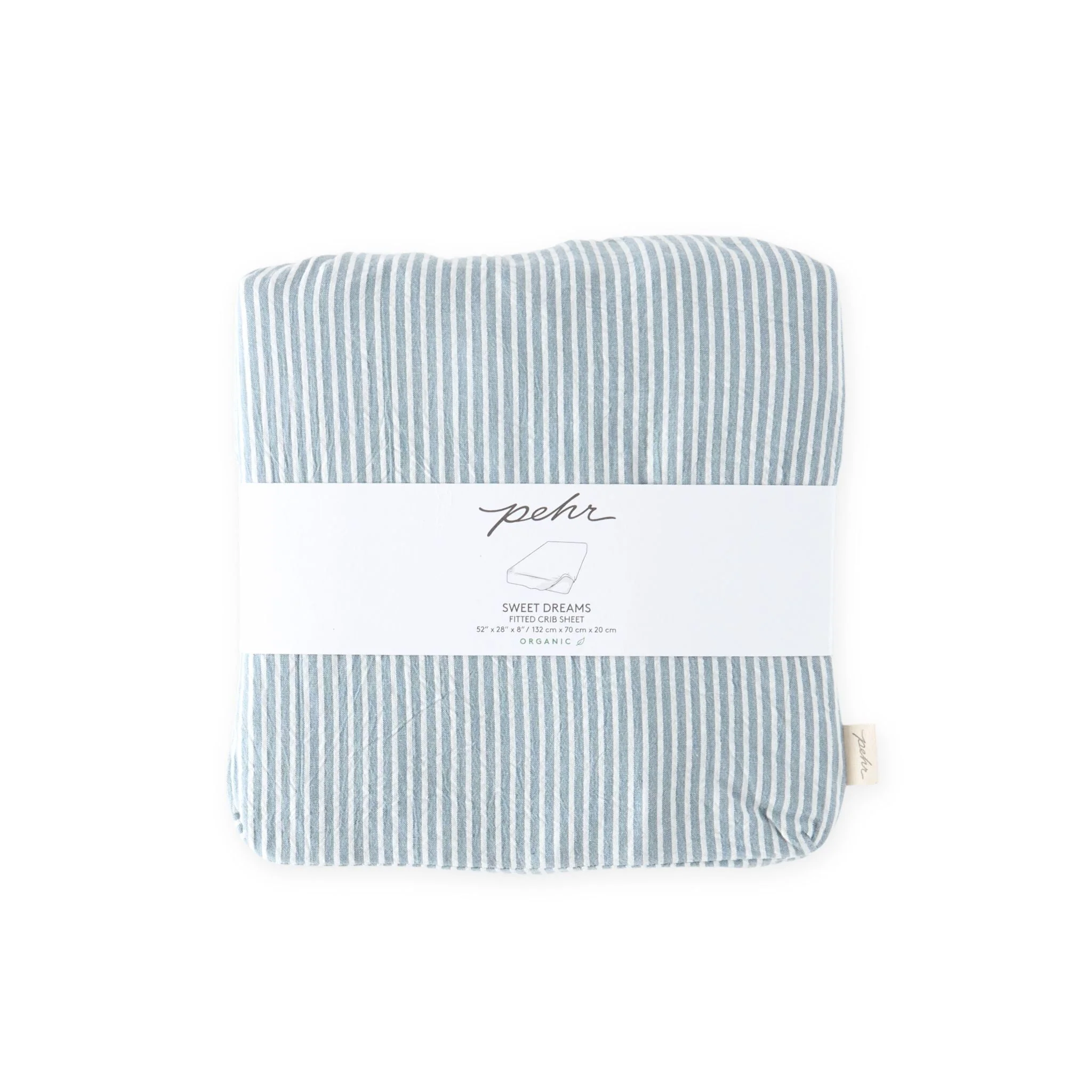 Seersucker Crib Sheet - Marine Blue - Image 6