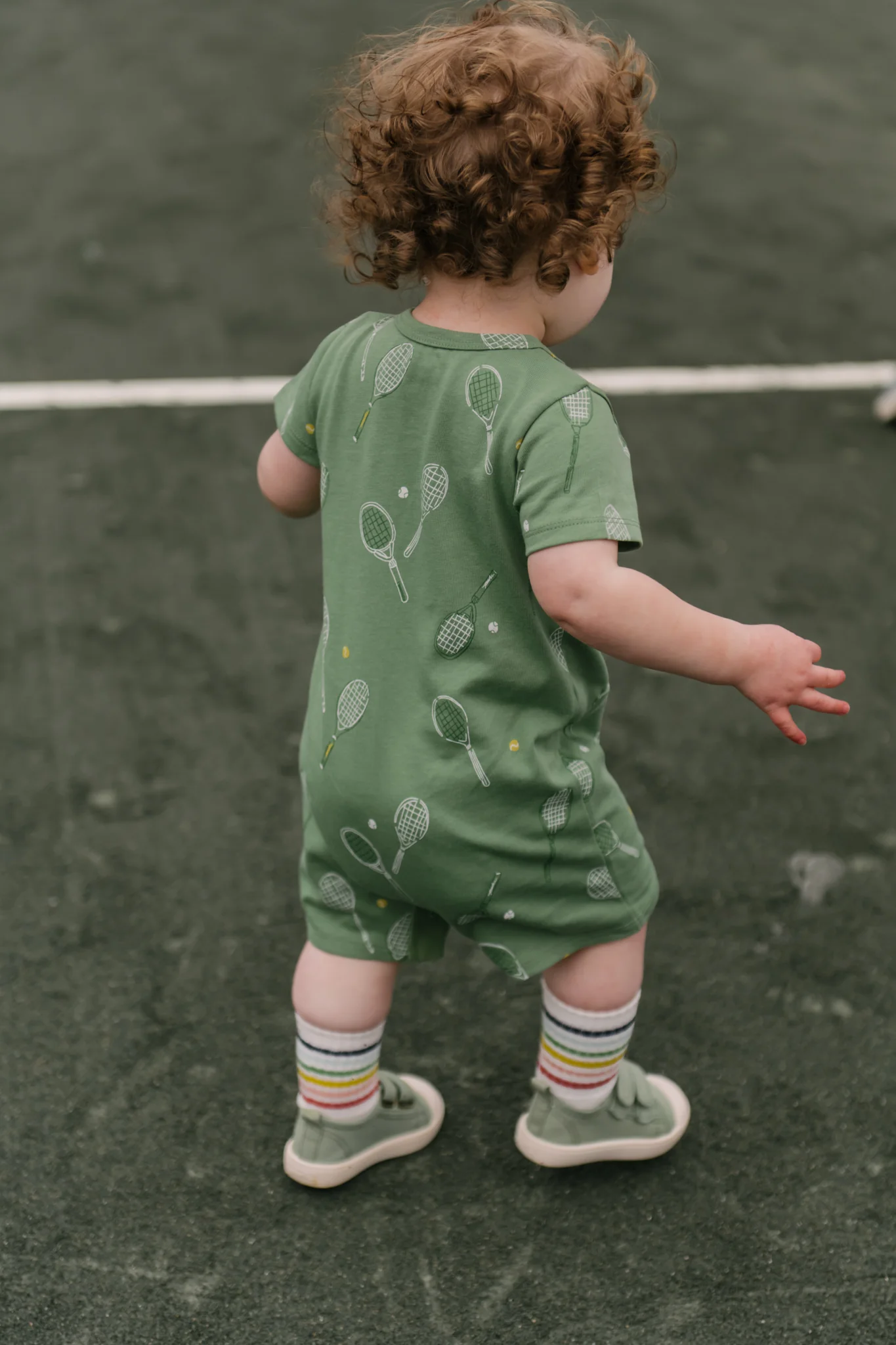 Short Sleeve Pocket Romper - Doubles Green - Image 7