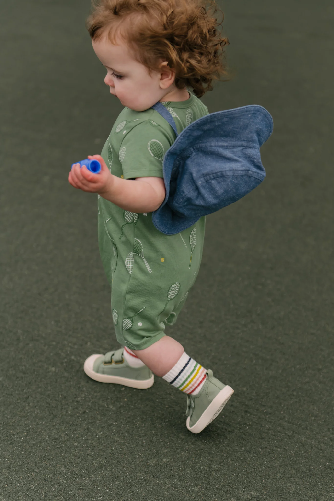 Short Sleeve Pocket Romper - Doubles Green - Image 8
