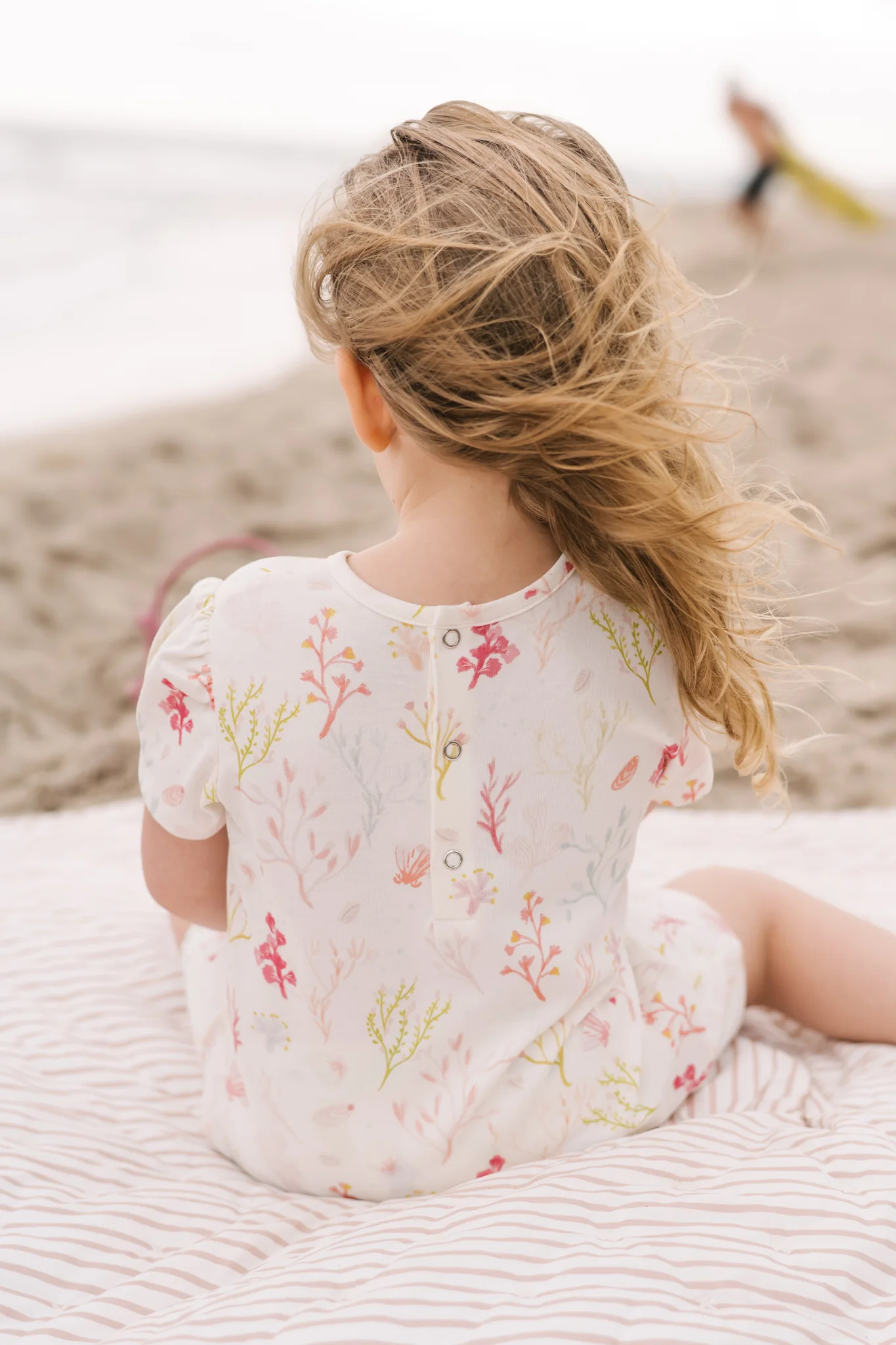 Short Sleeve Puff Romper - Sea Bloom - Image 9