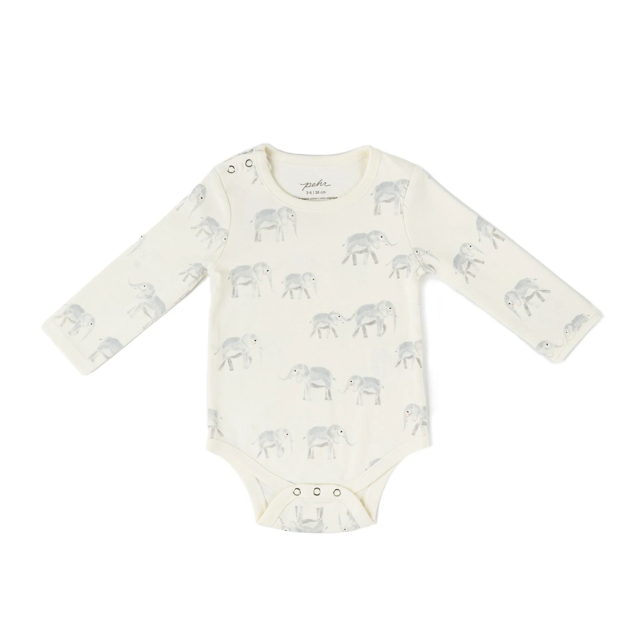 Shoulder Snap One-Piece - Follow Me Elephant