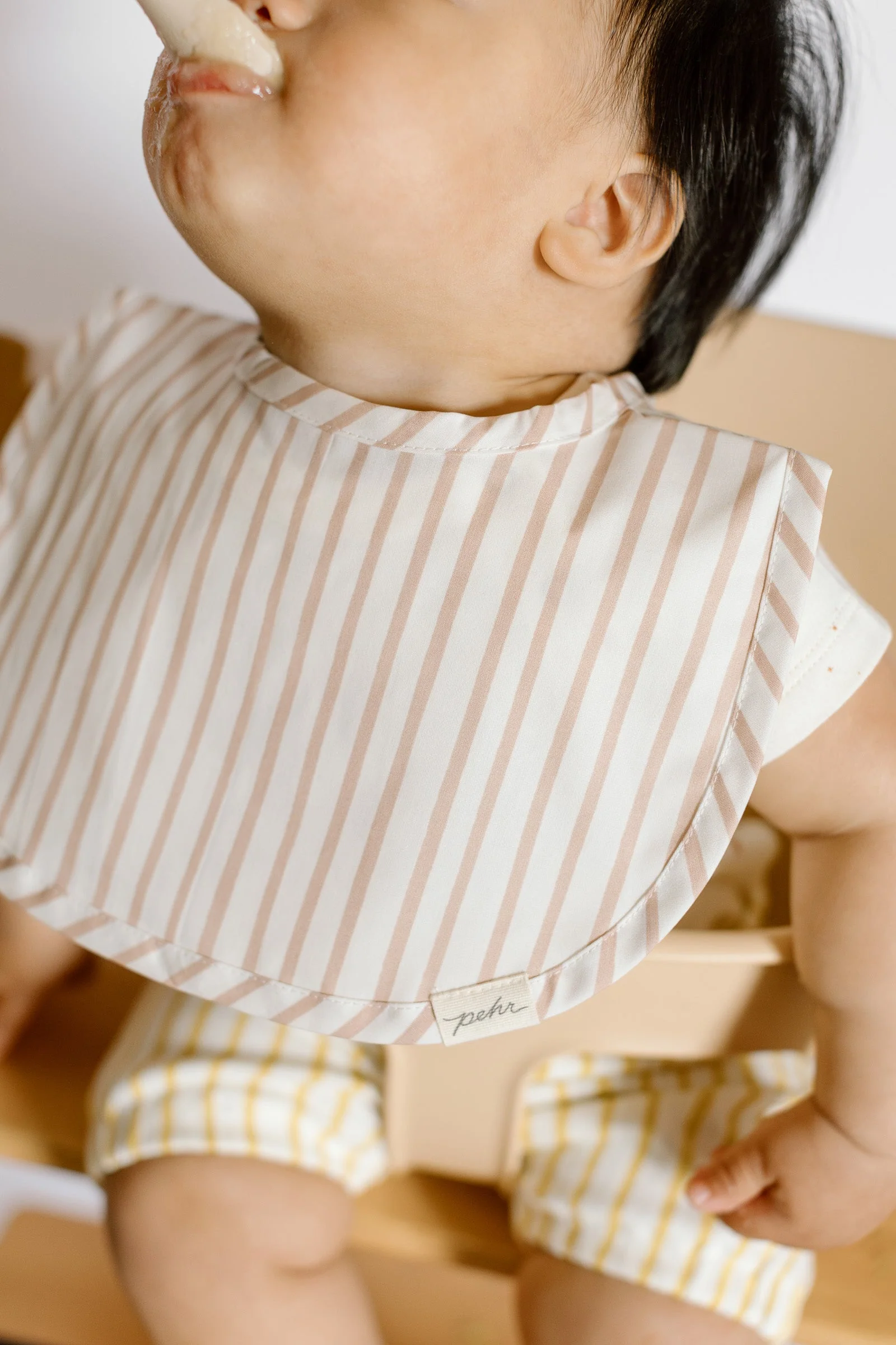 Water Repellent Everyday Essential Baby Bib - Stripes Away Sea - Image 2