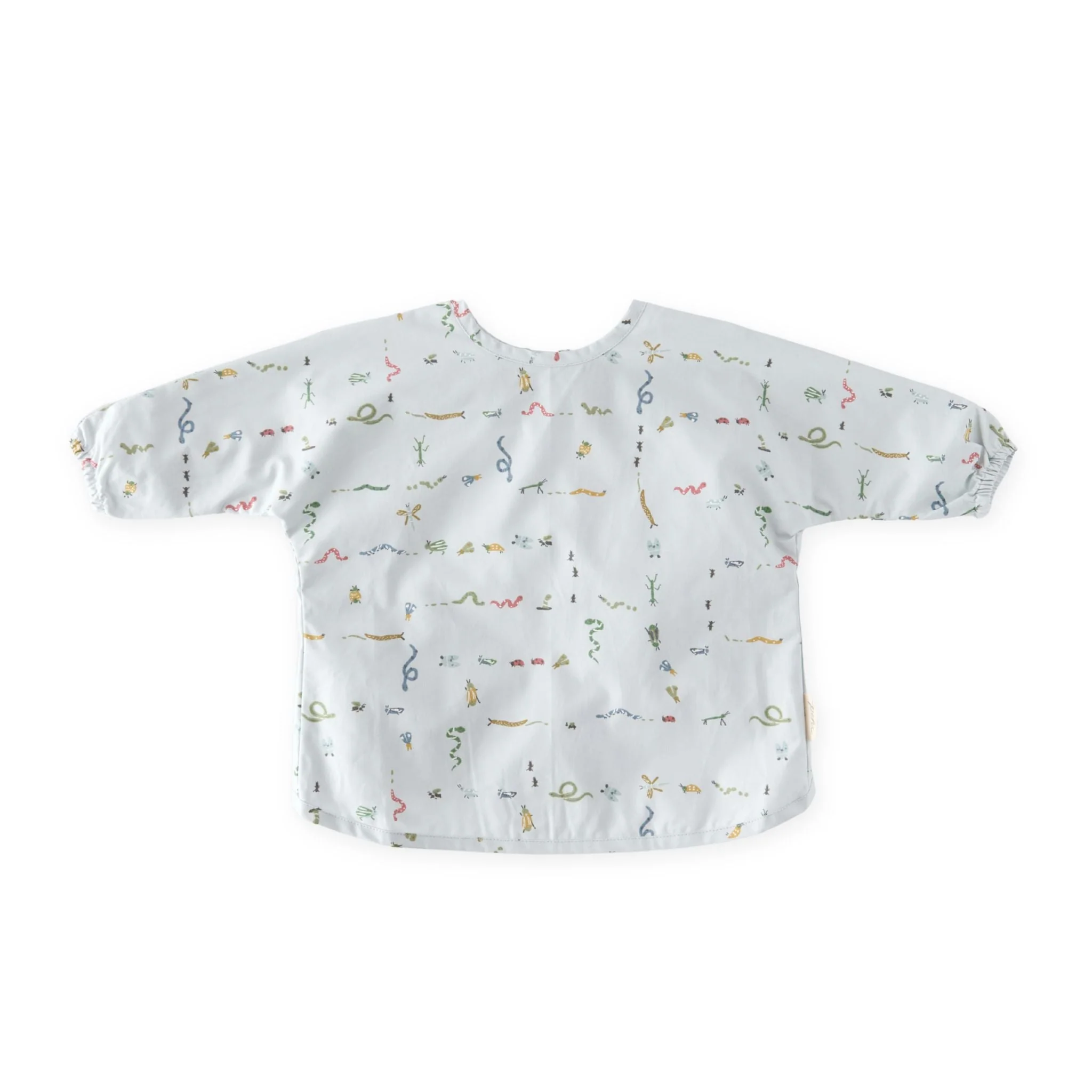 Water Repellent Baby Smock - Crawling Critters Blue