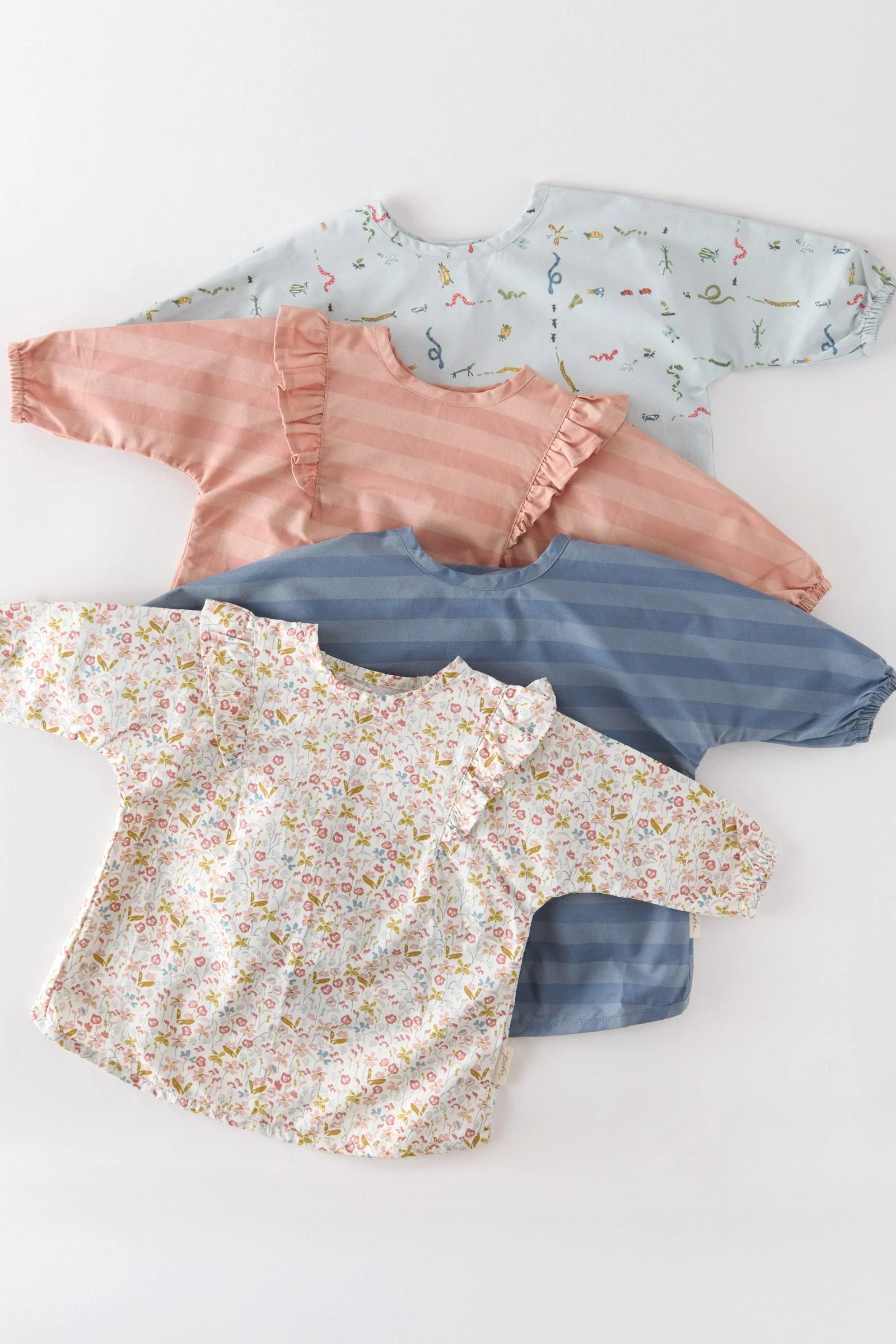 Water Repellent Ruffle Baby Smock - Floret - Image 3