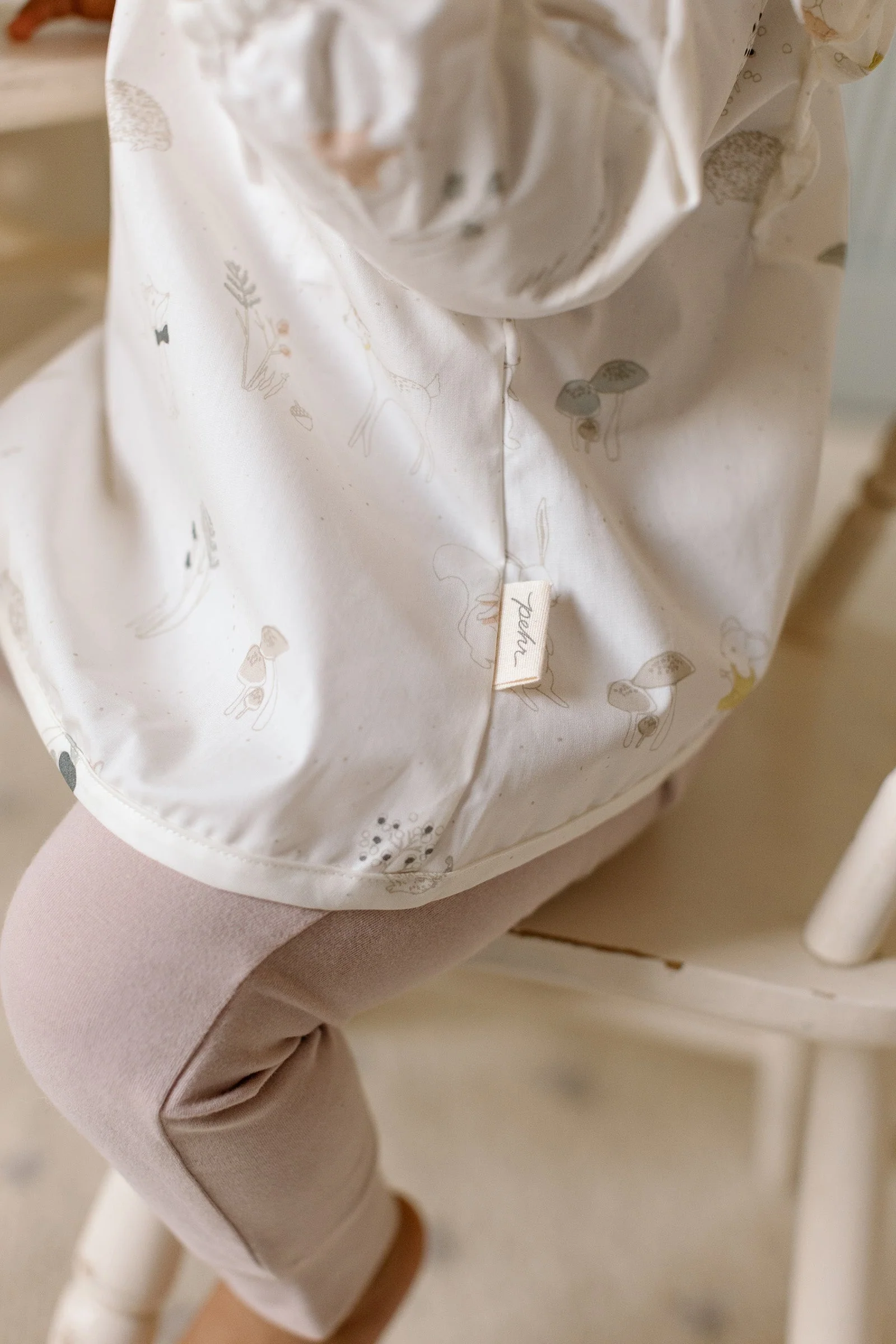 Water Repellent Ruffle Baby Smock - Magical Forest - Image 3