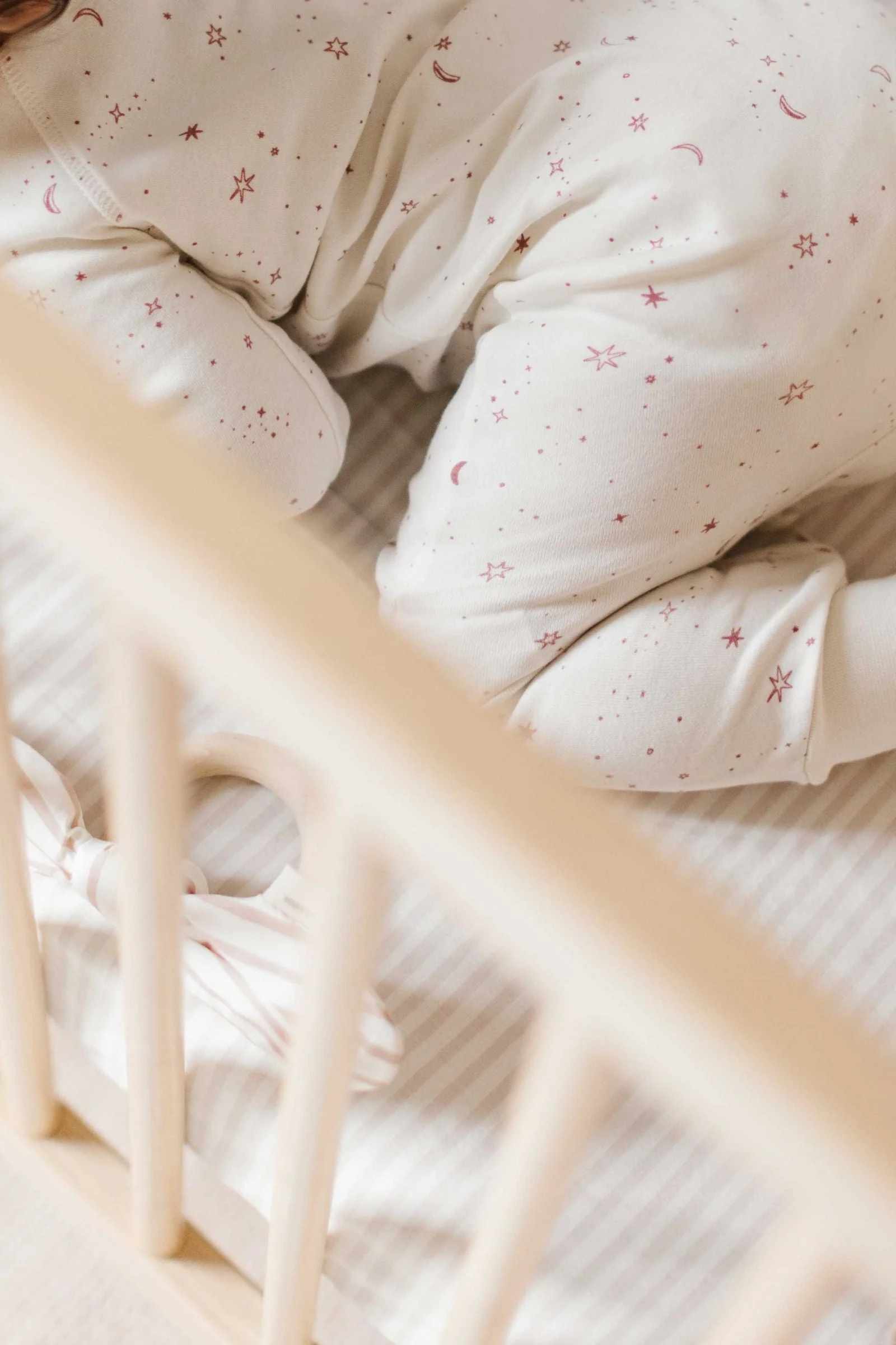 Striped Crib Sheet - Stripes Away Petal - Image 3