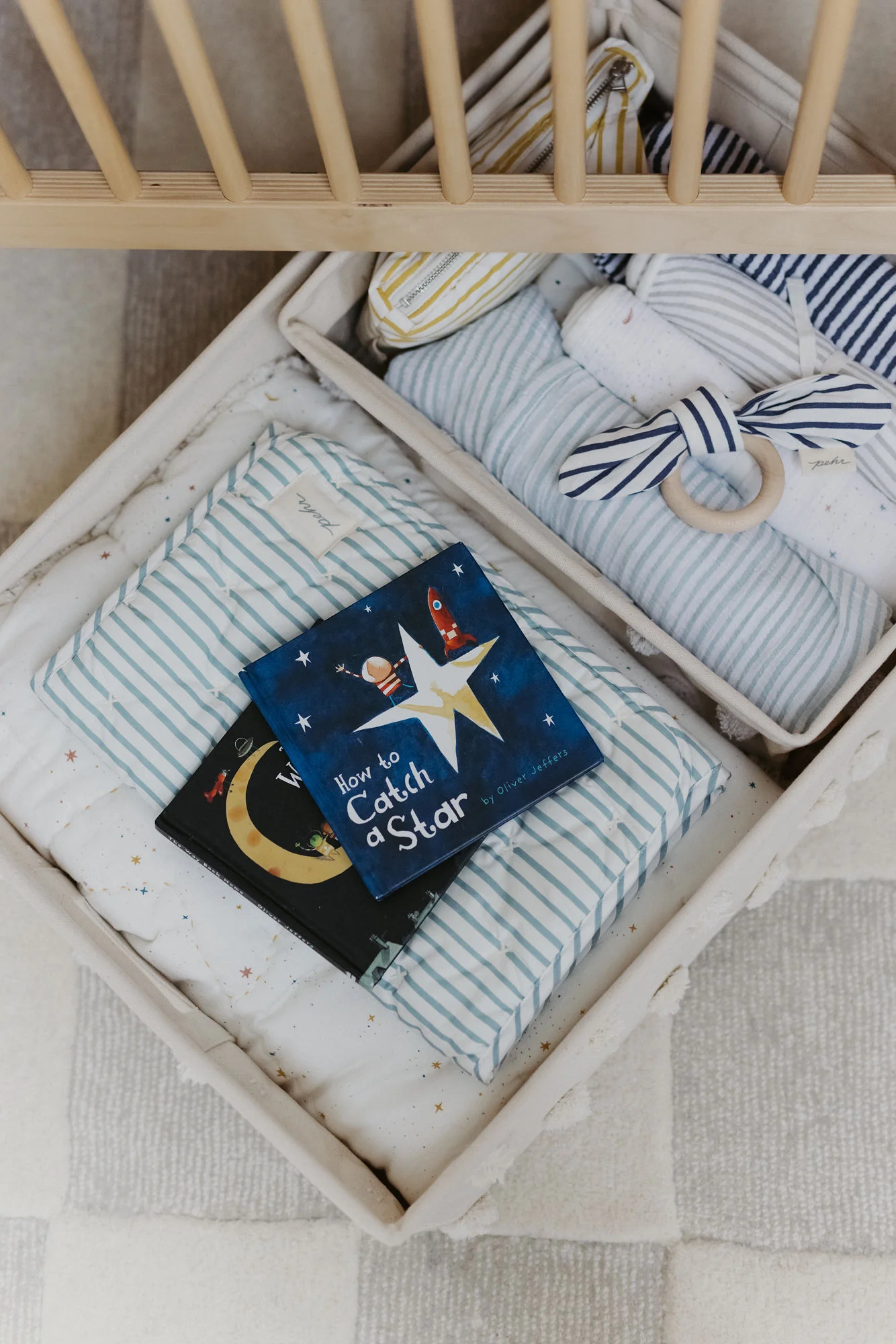 Striped On the Go Portable Changing Pad - Stripes Away Deep Sea - Image 3