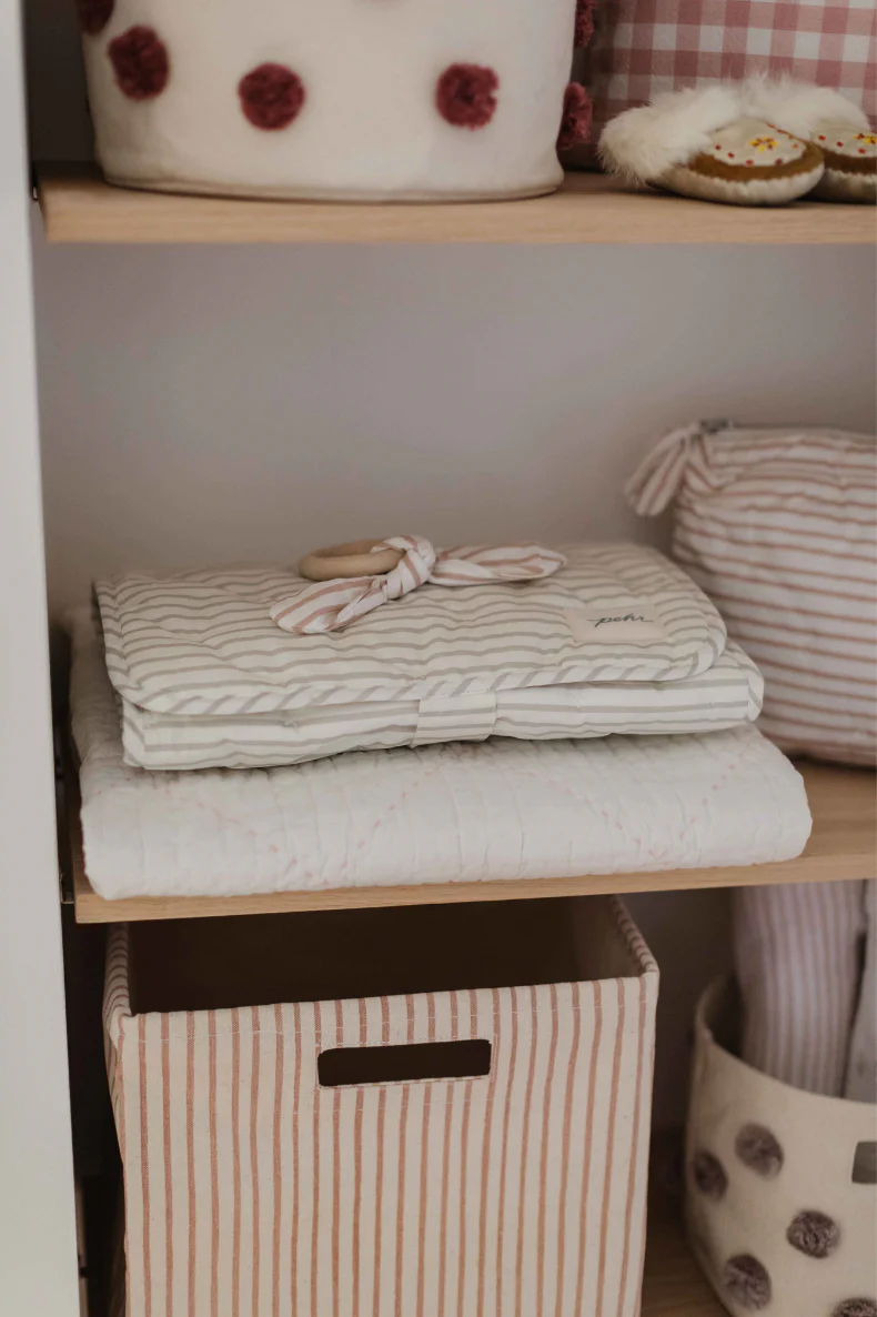 Striped On the Go Portable Changing Pad - Stripes Away Pebble Grey - Image 6