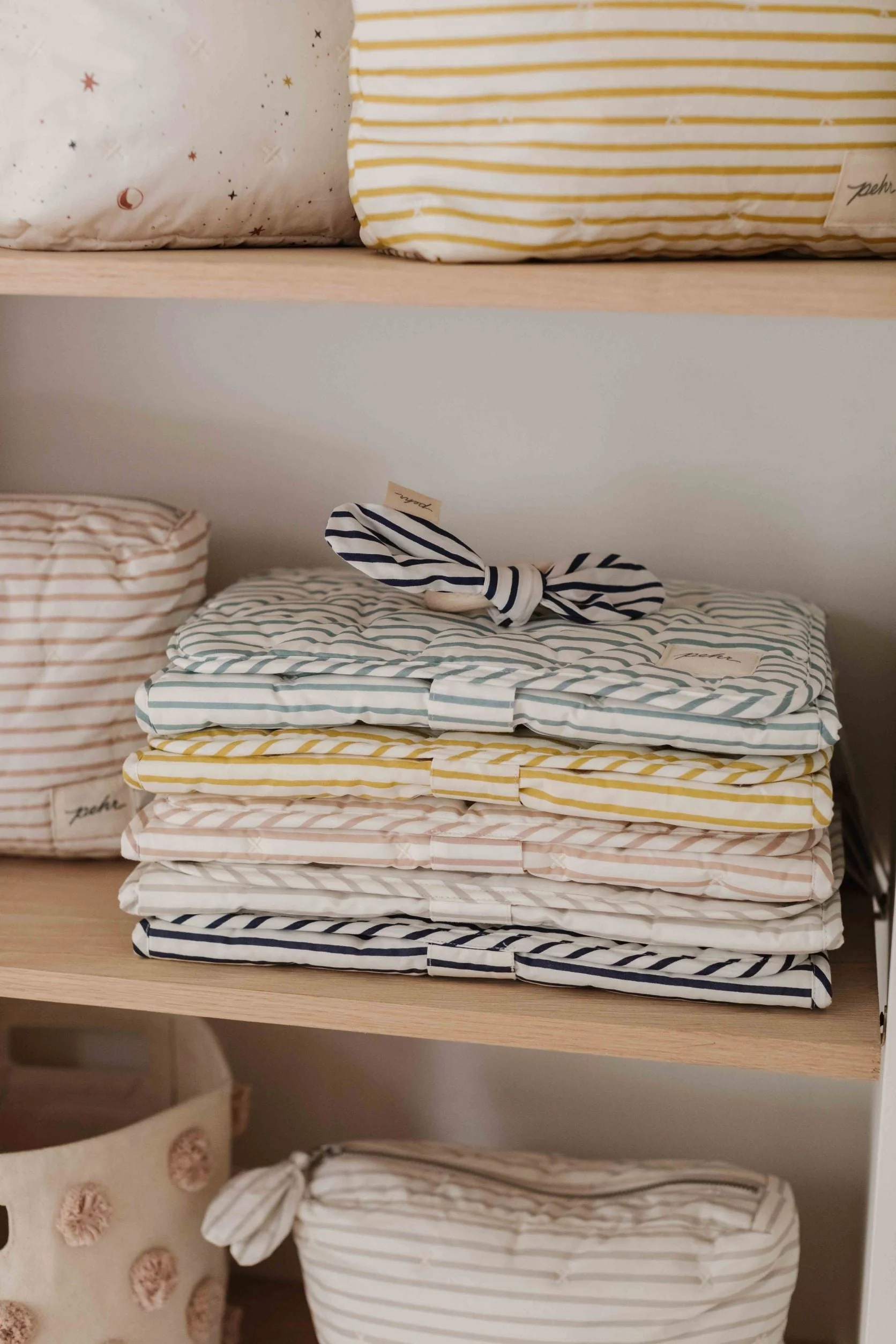 Striped On the Go Portable Changing Pad - Stripes Away Pebble Grey - Image 7