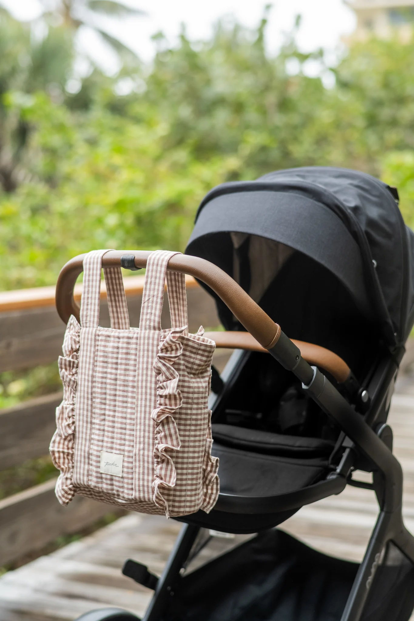 Gingham Stroller Bag - Thistle - Image 2