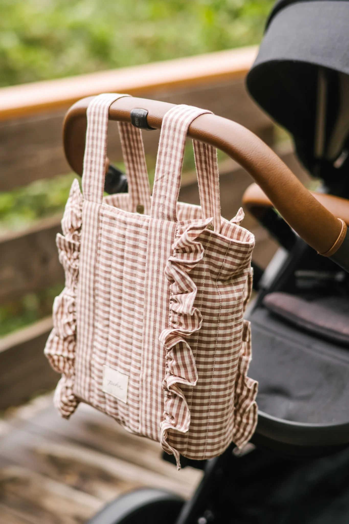 Gingham Stroller Bag - Thistle - Image 3