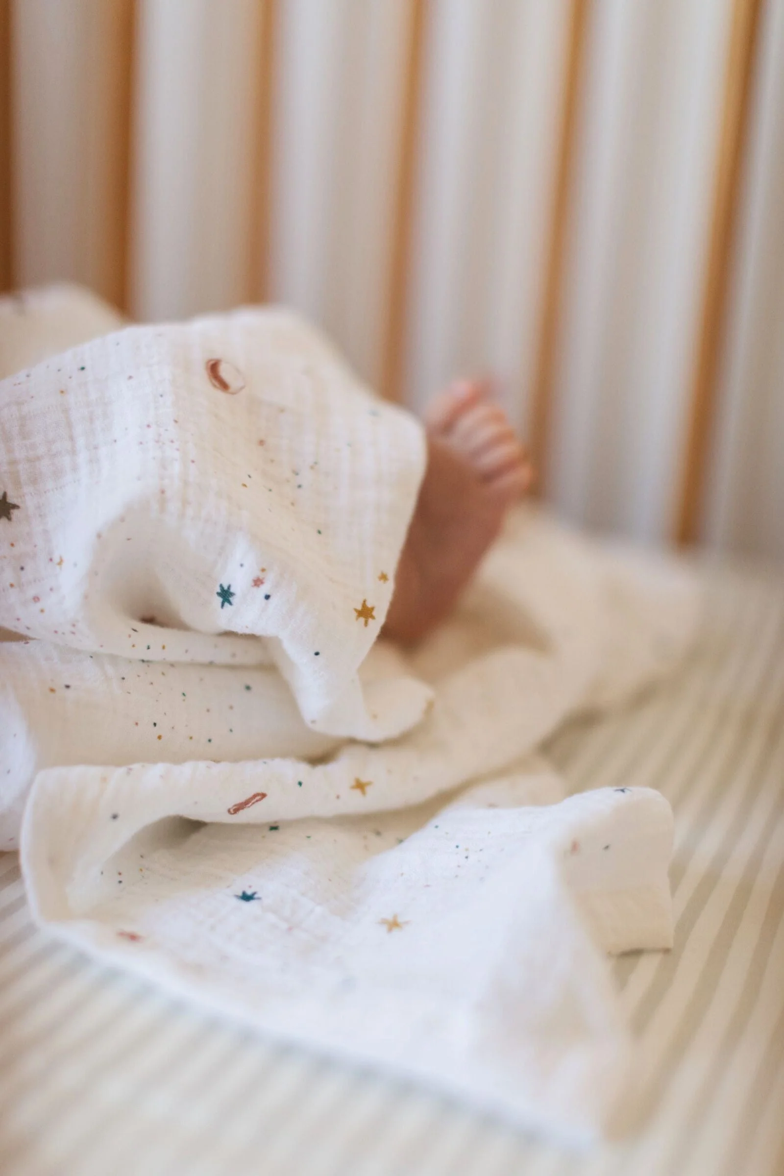 Organic Cotton Muslin Swaddle - Celestial - Image 2