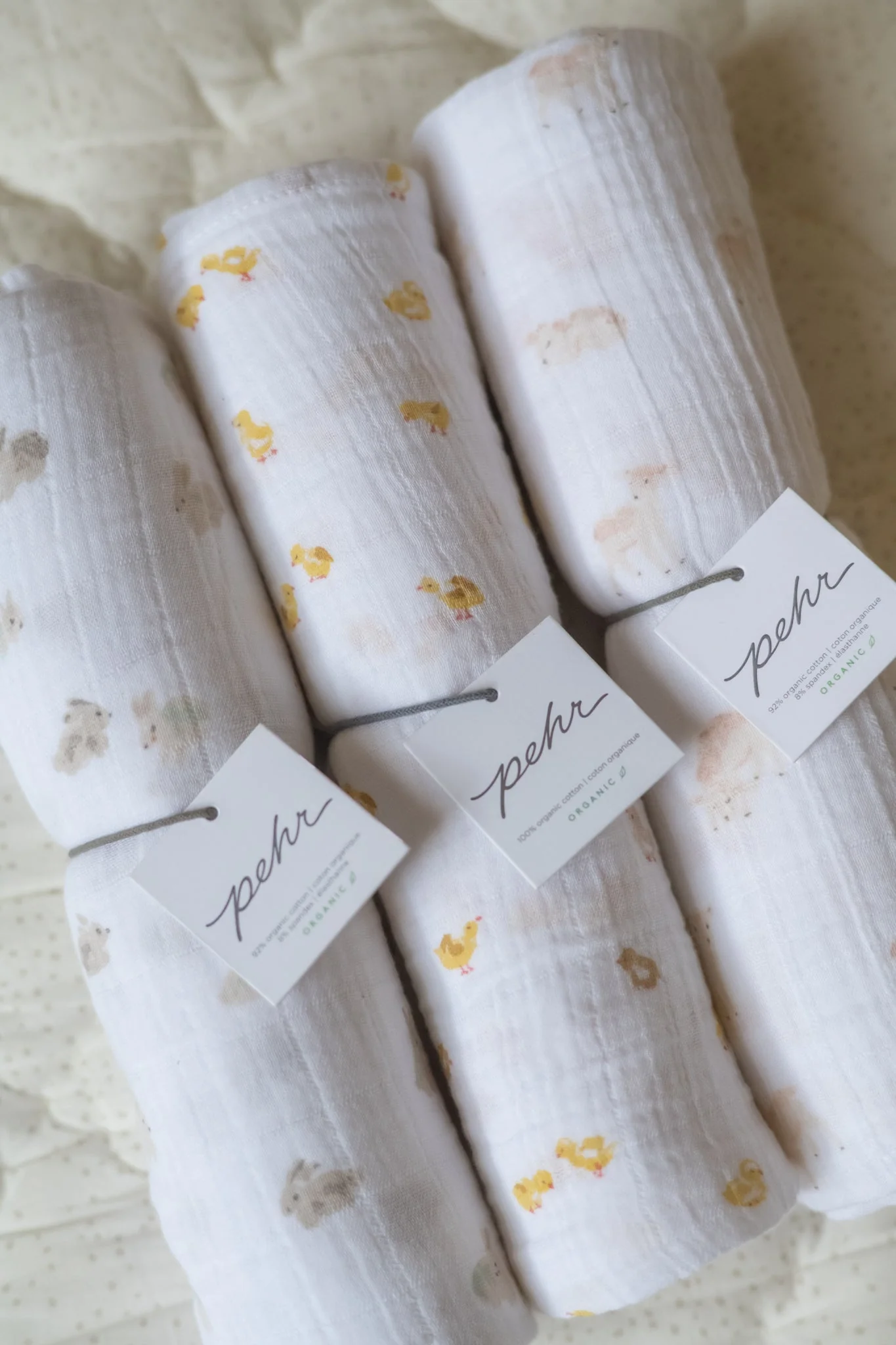 Organic Cotton Muslin Swaddle - Dear Lamb - Image 4