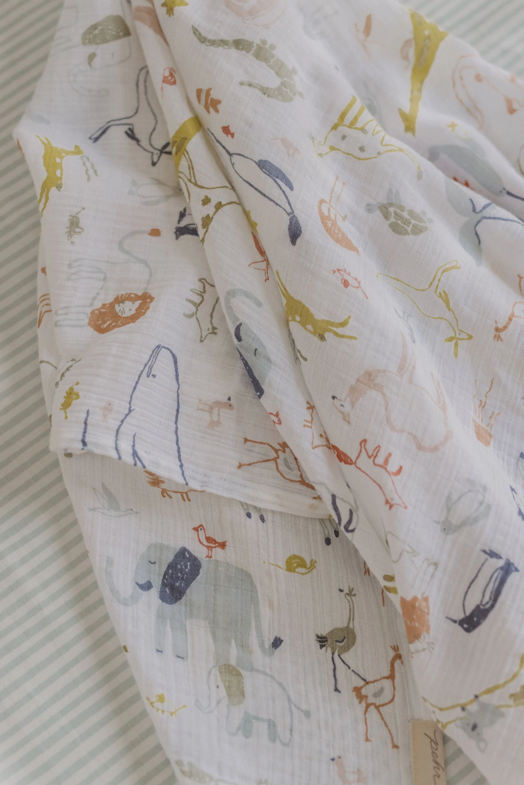Organic Cotton Muslin Swaddle - Into The Wild - Image 4