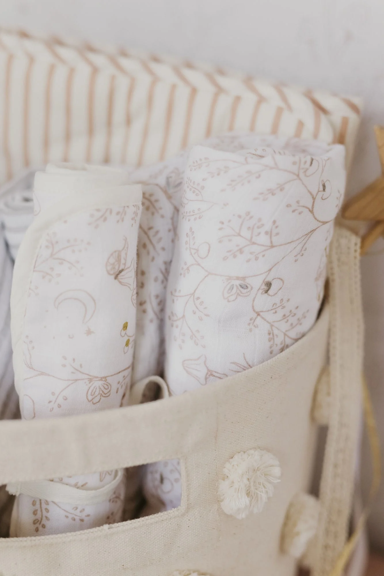 Organic Cotton Muslin Swaddle - Secret Garden - Image 4