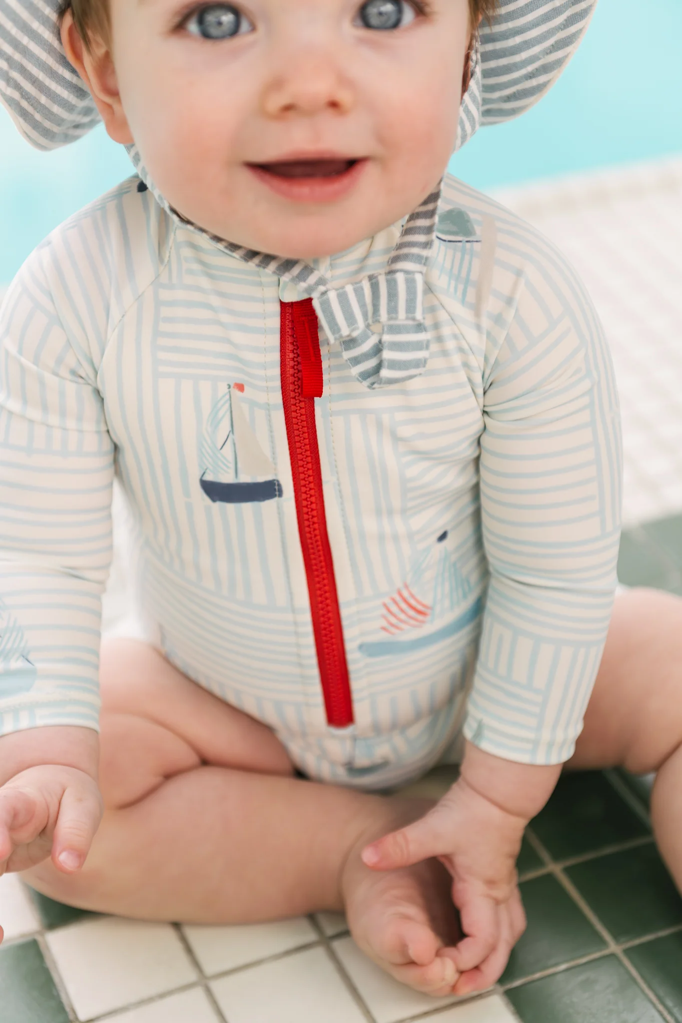 Swim Long Sleeve One-Piece - Set Sail - Image 2