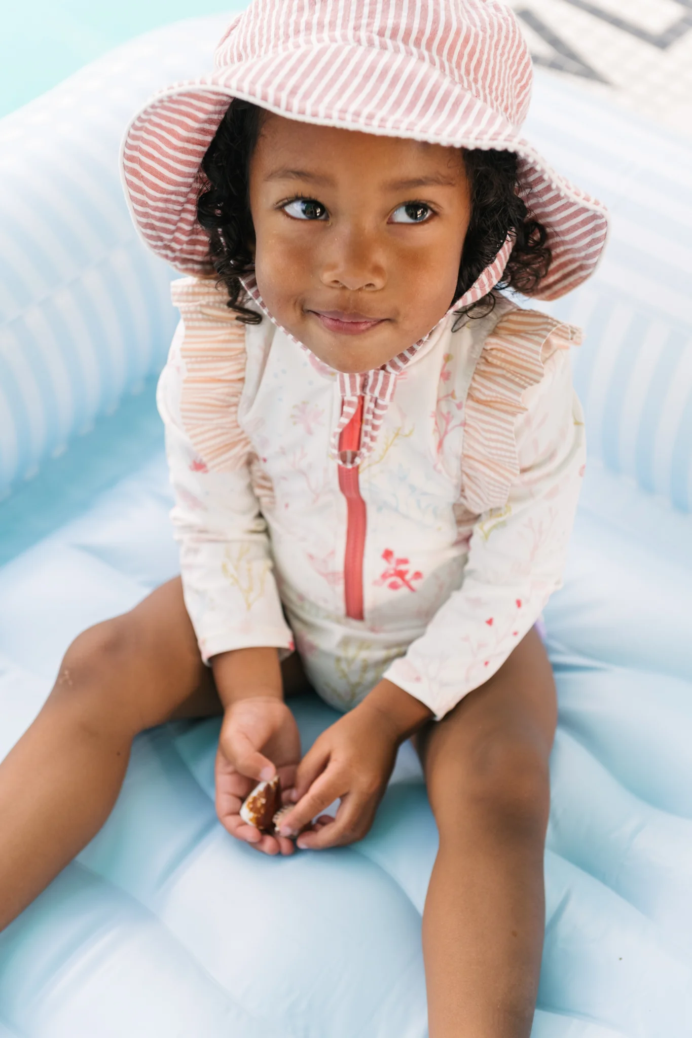 Swim Long Sleeve Ruffle One-Piece - Sea Bloom - Image 2