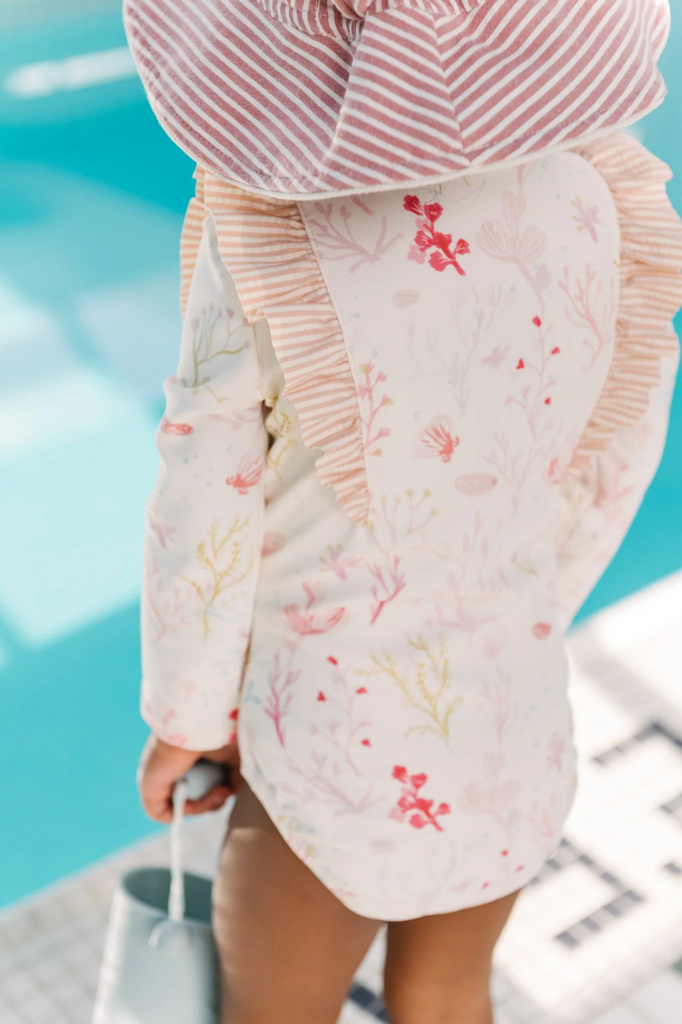 Swim Long Sleeve Ruffle One-Piece - Sea Bloom - Image 4