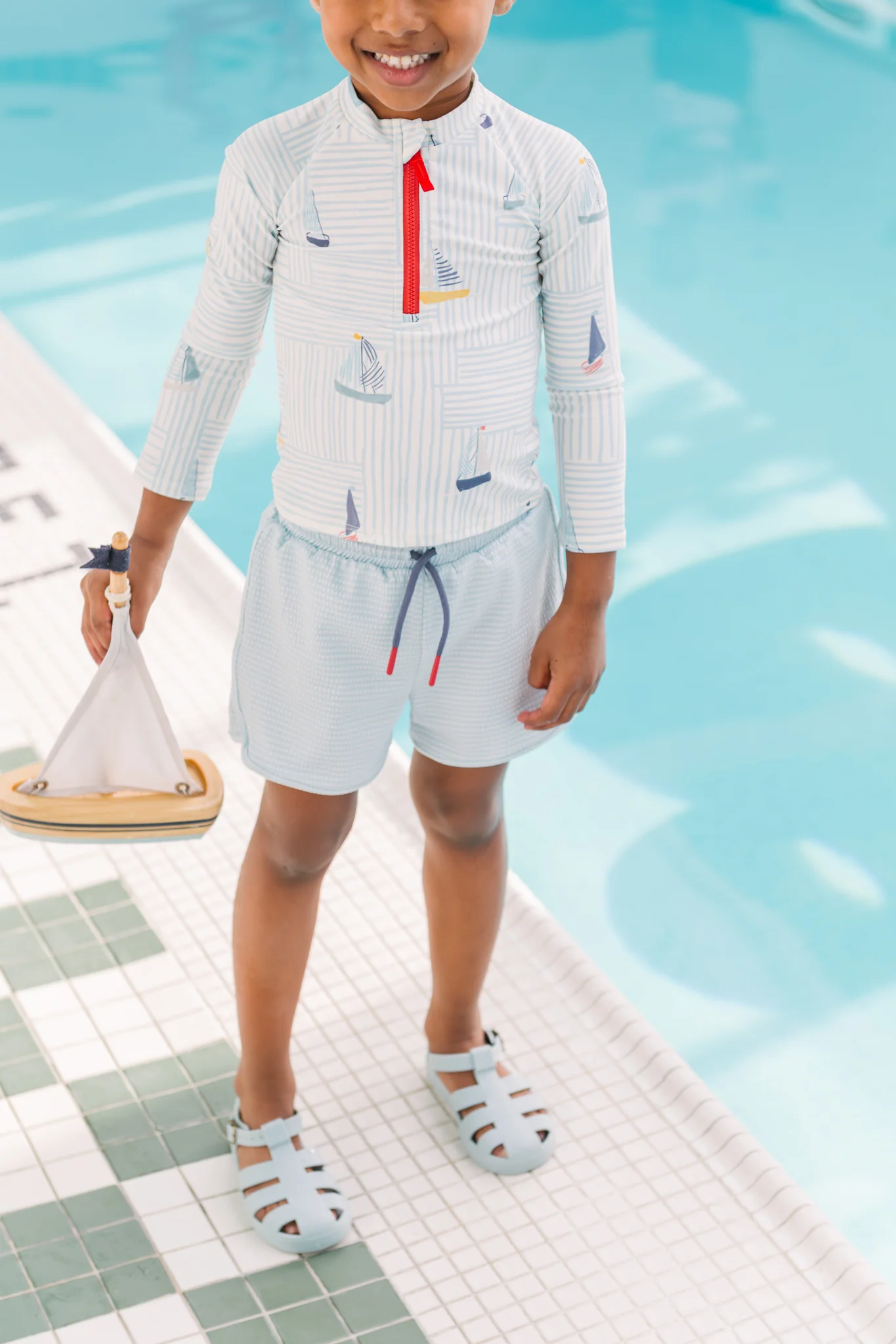 Swim Rash Guard & Short - Set Sail - Image 5