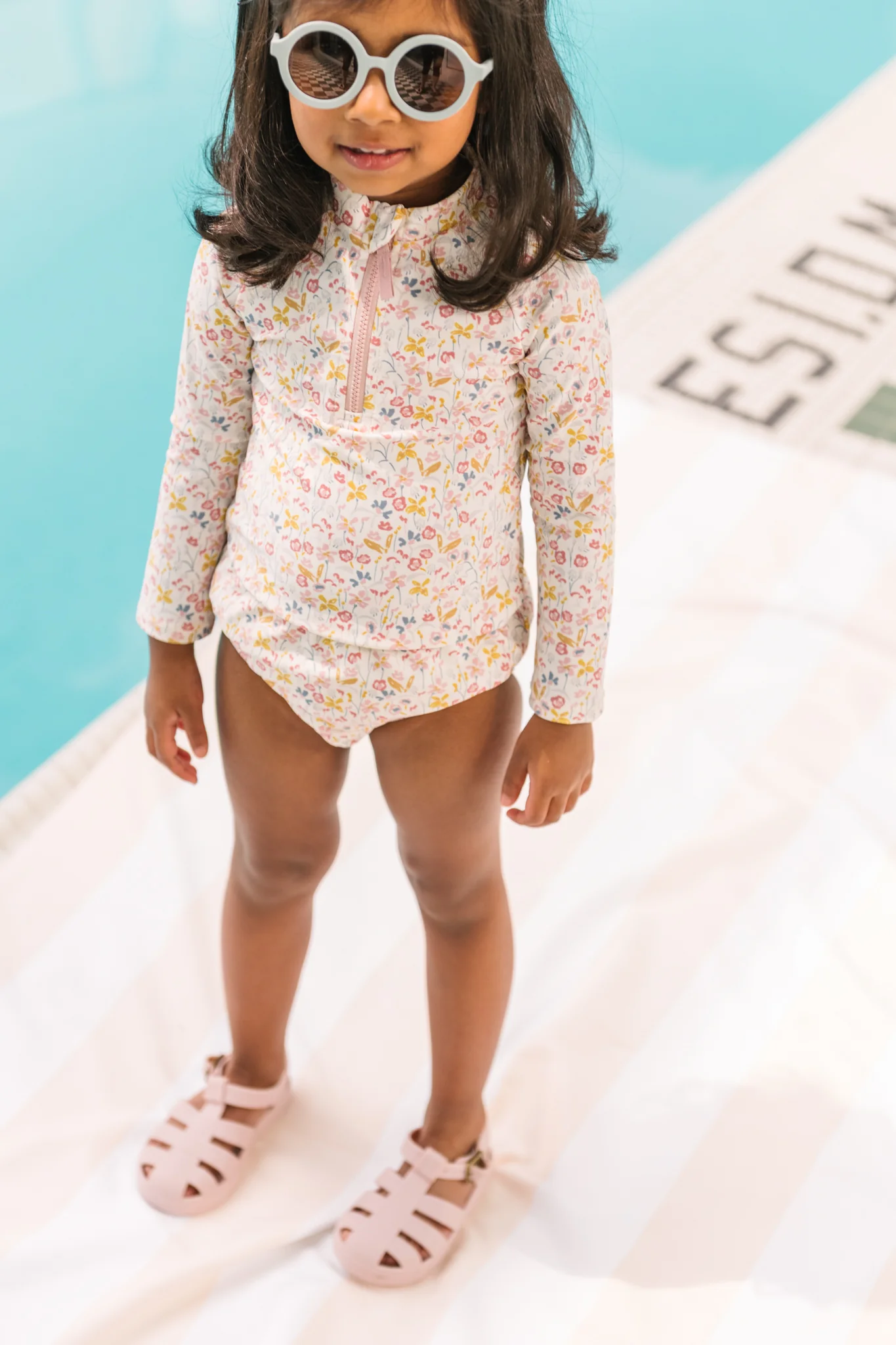 Toddler Swim Rash Guard & Bottom- Floret - Image 2