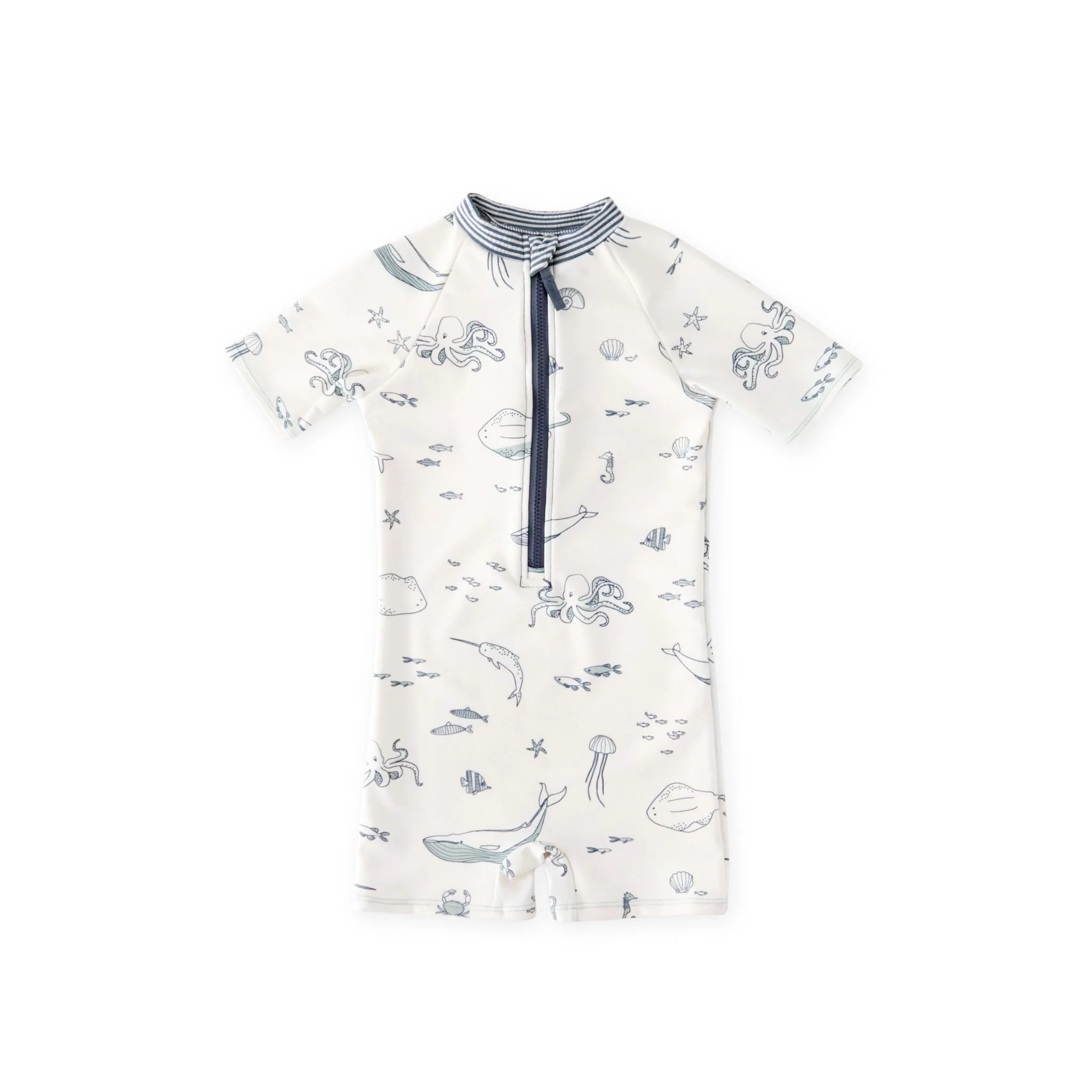 Swim Short Sleeve One-Piece - Life Aquatic