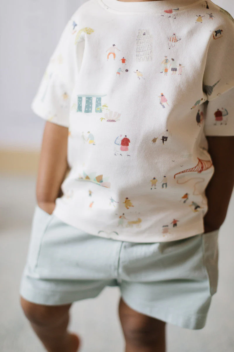 Dropped Shoulder Short Sleeve T-Shirt - Explore the World - Image 3