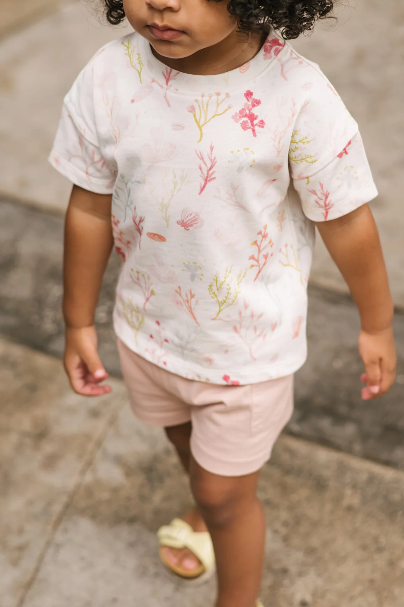 Dropped Shoulder Short Sleeve T-Shirt - Sea Bloom - Image 2