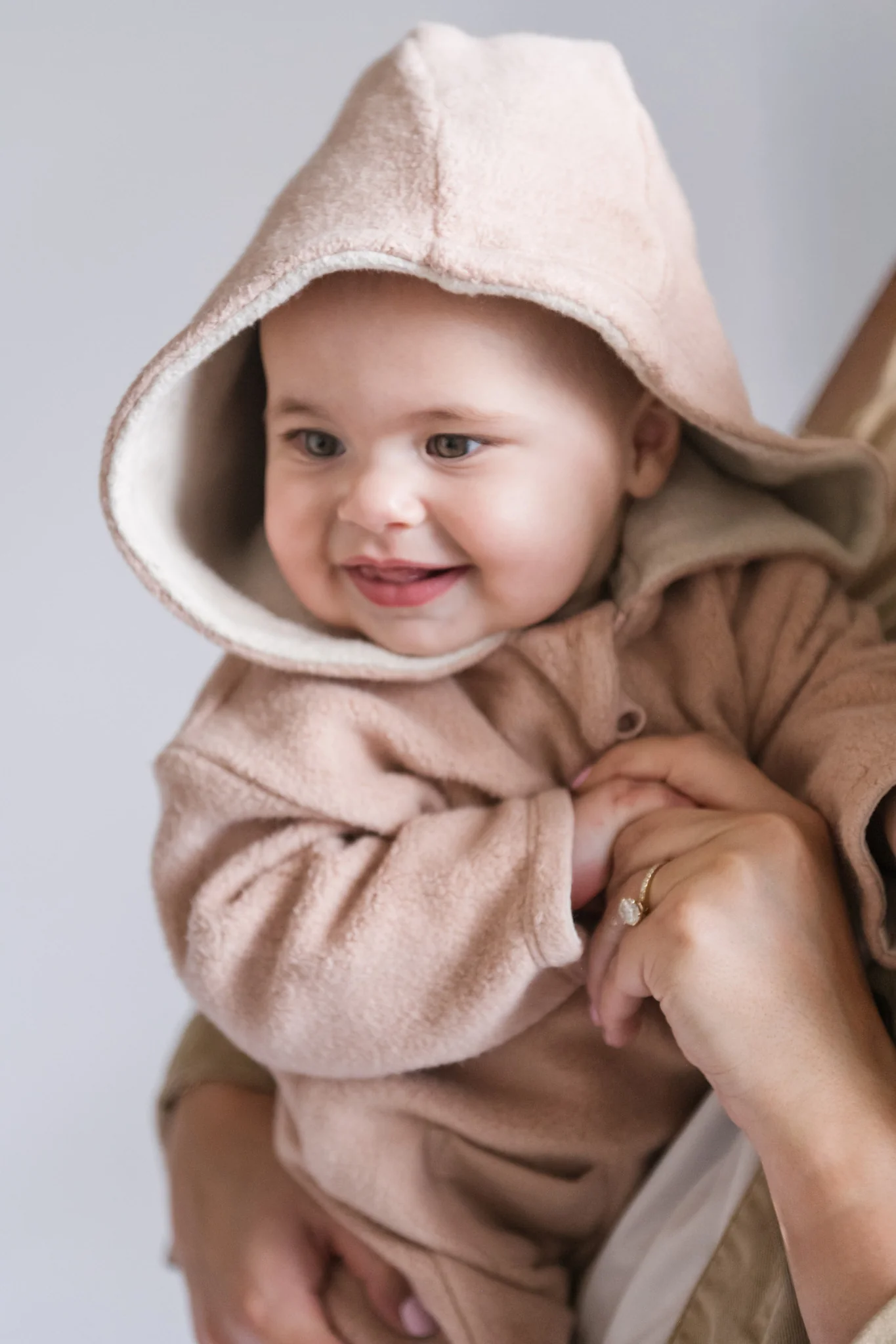 Teddy Fleece Baby Suit - Rose Pink - Image 3