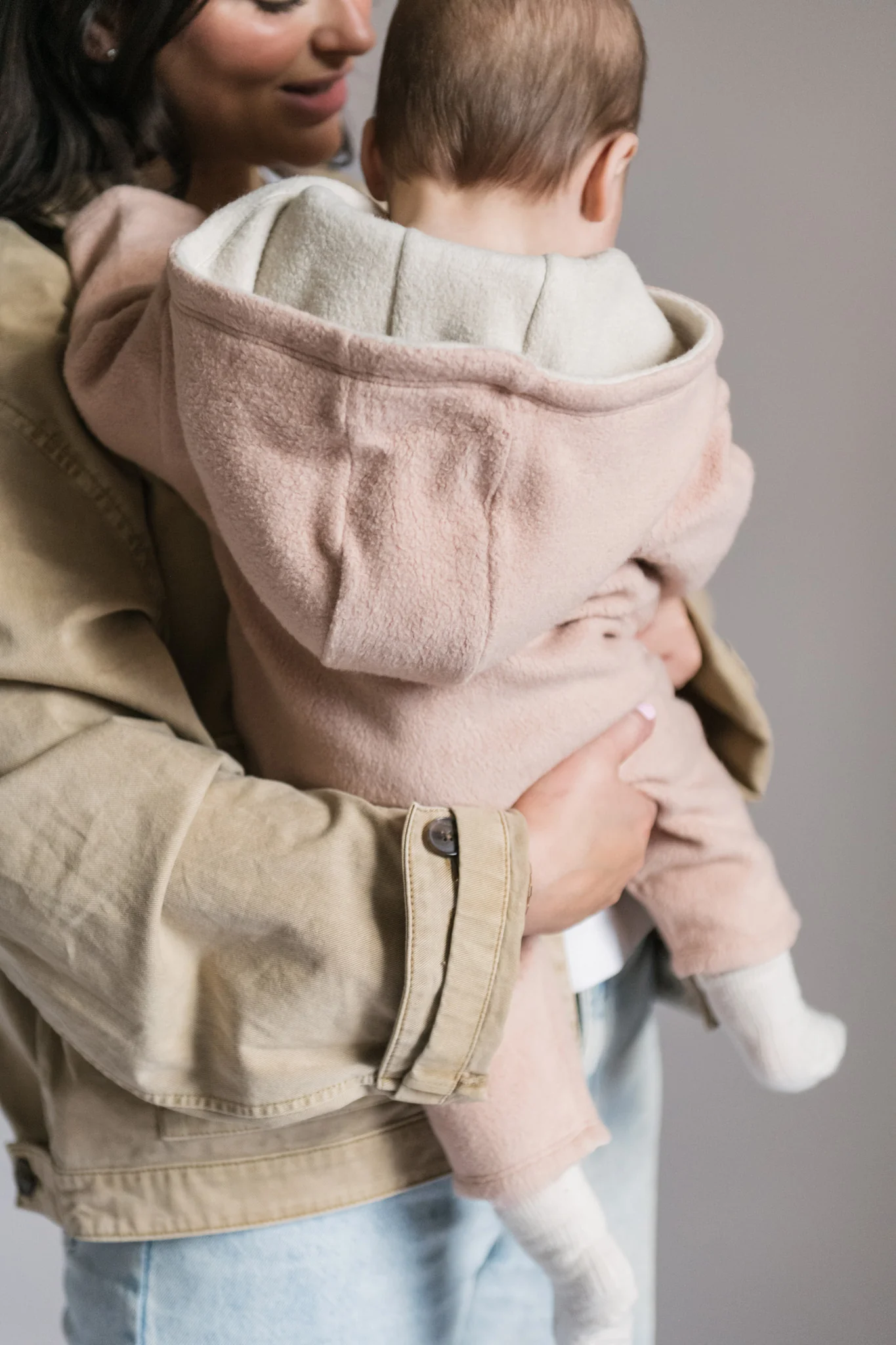 Teddy Fleece Baby Suit - Rose Pink - Image 4