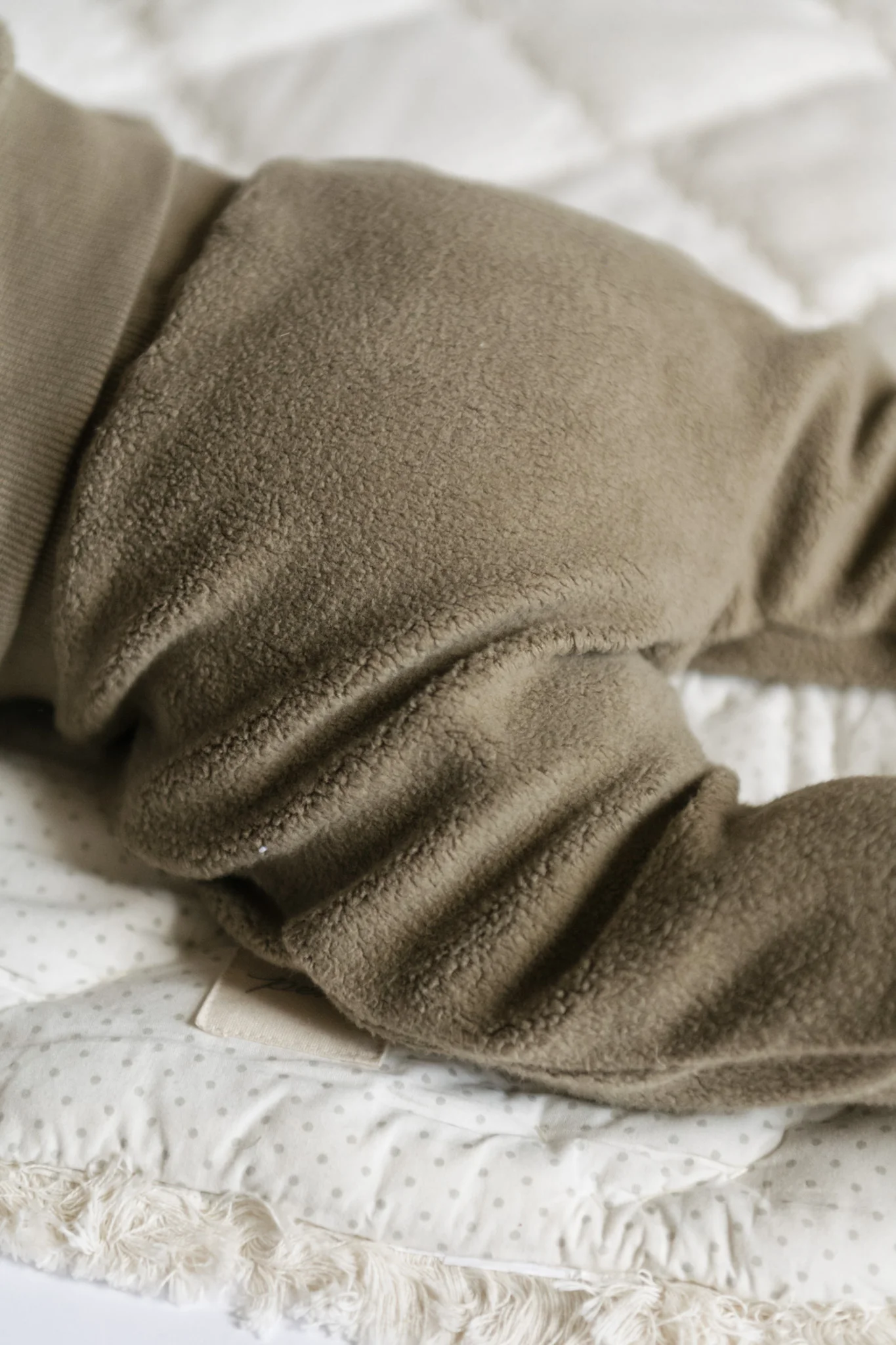 Teddy Fleece Harem Pant - Moss - Image 3