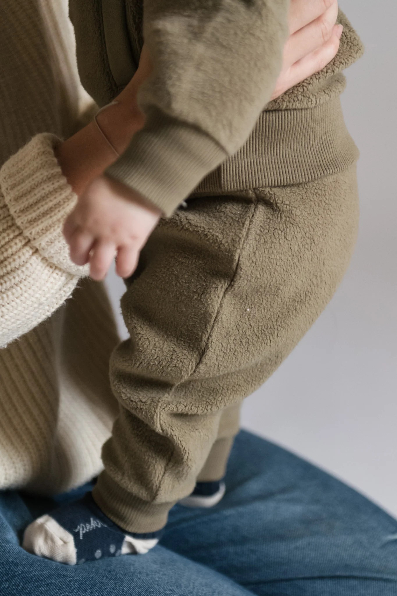 Teddy Fleece Harem Pant - Moss - Image 5