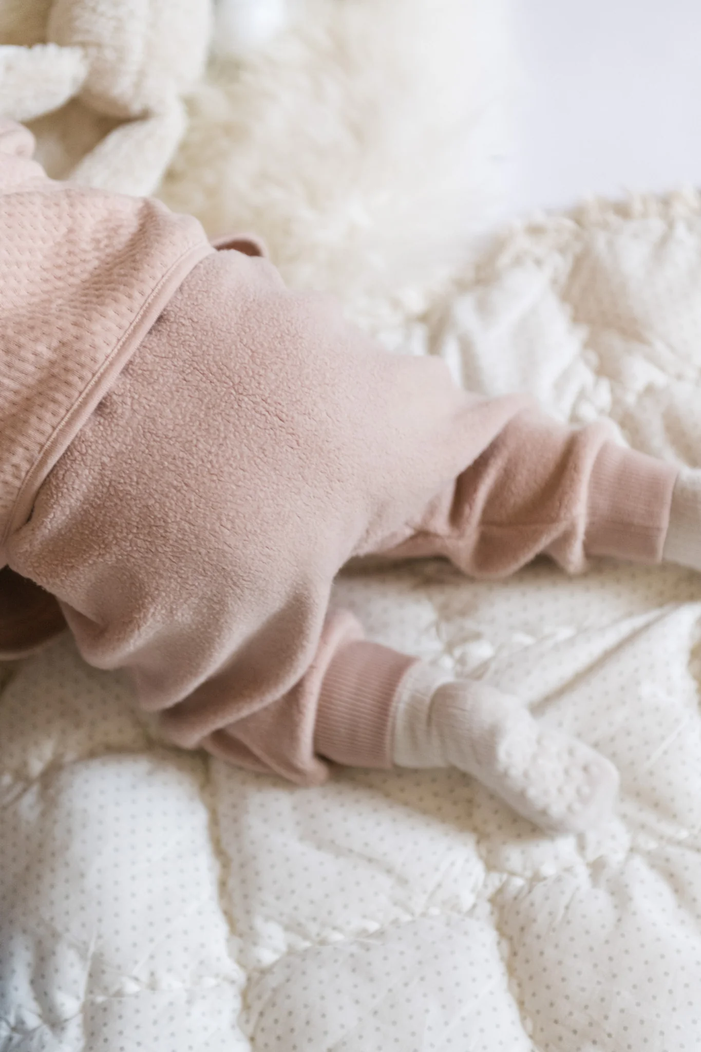 Teddy Fleece Harem Pant - Rose Pink - Image 2
