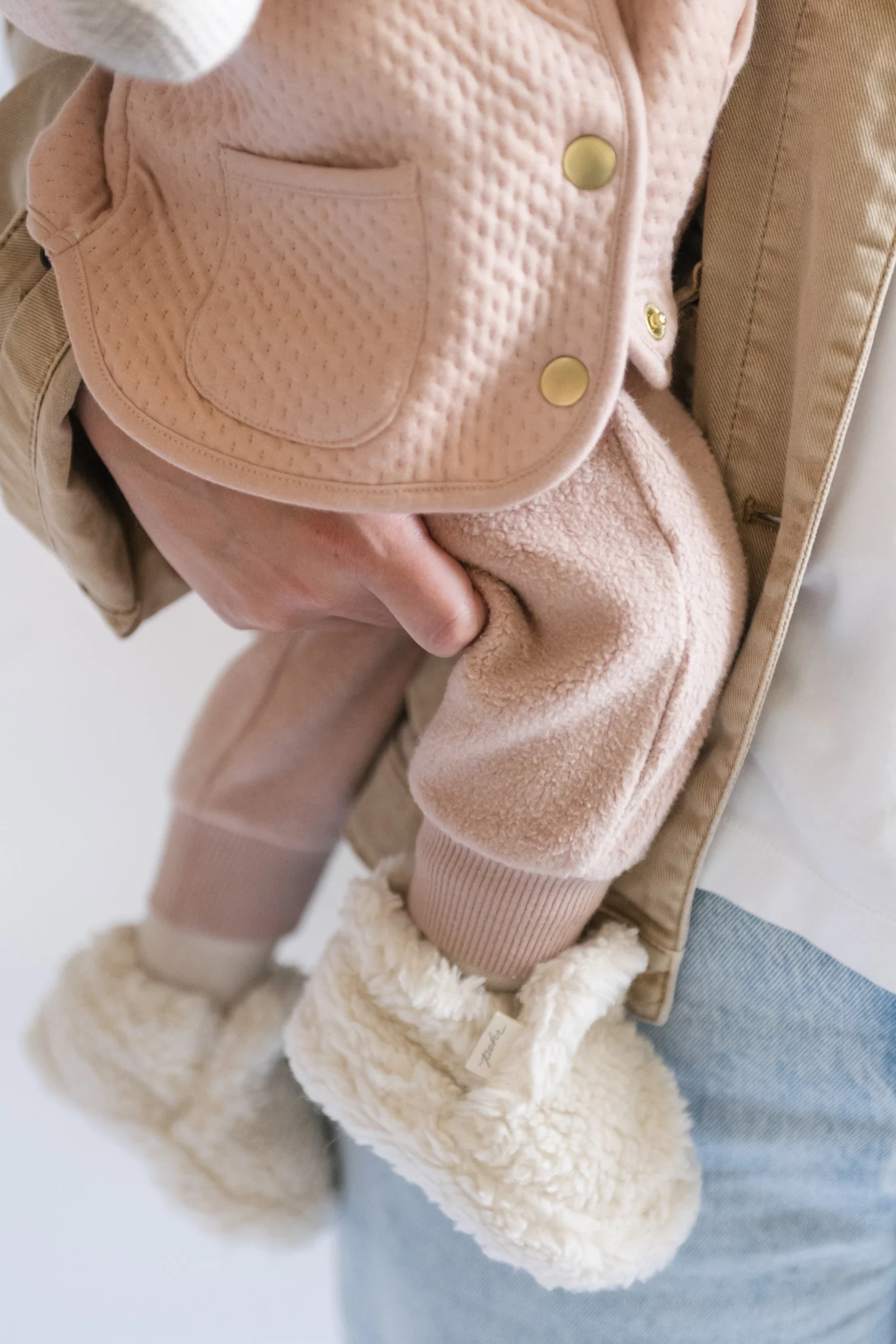 Teddy Fleece Harem Pant - Rose Pink - Image 3