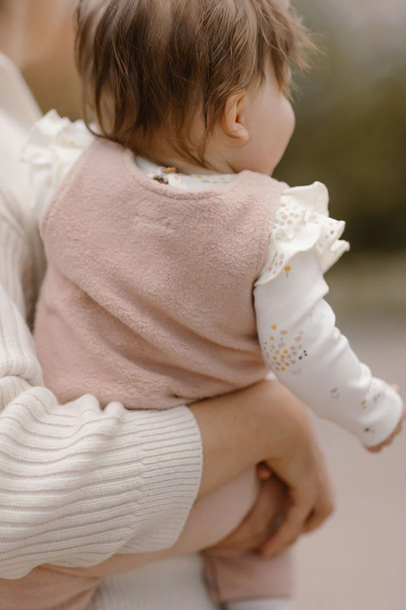 Teddy Fleece Overall - Rose Pink - Image 4