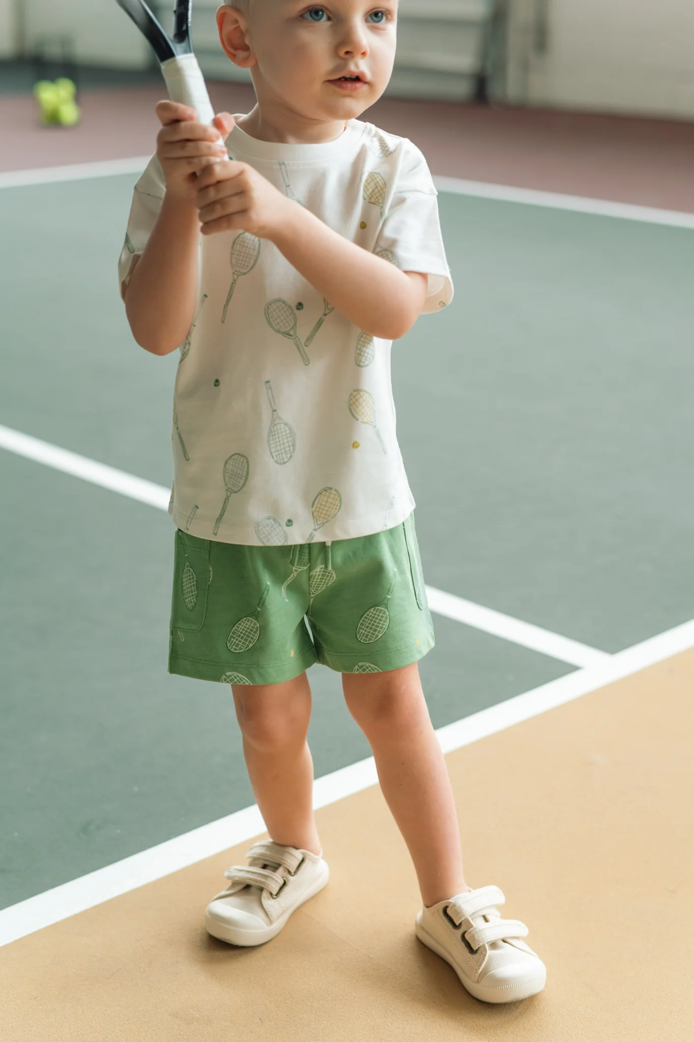 Tennis Toddler Short - Doubles Green - Image 7