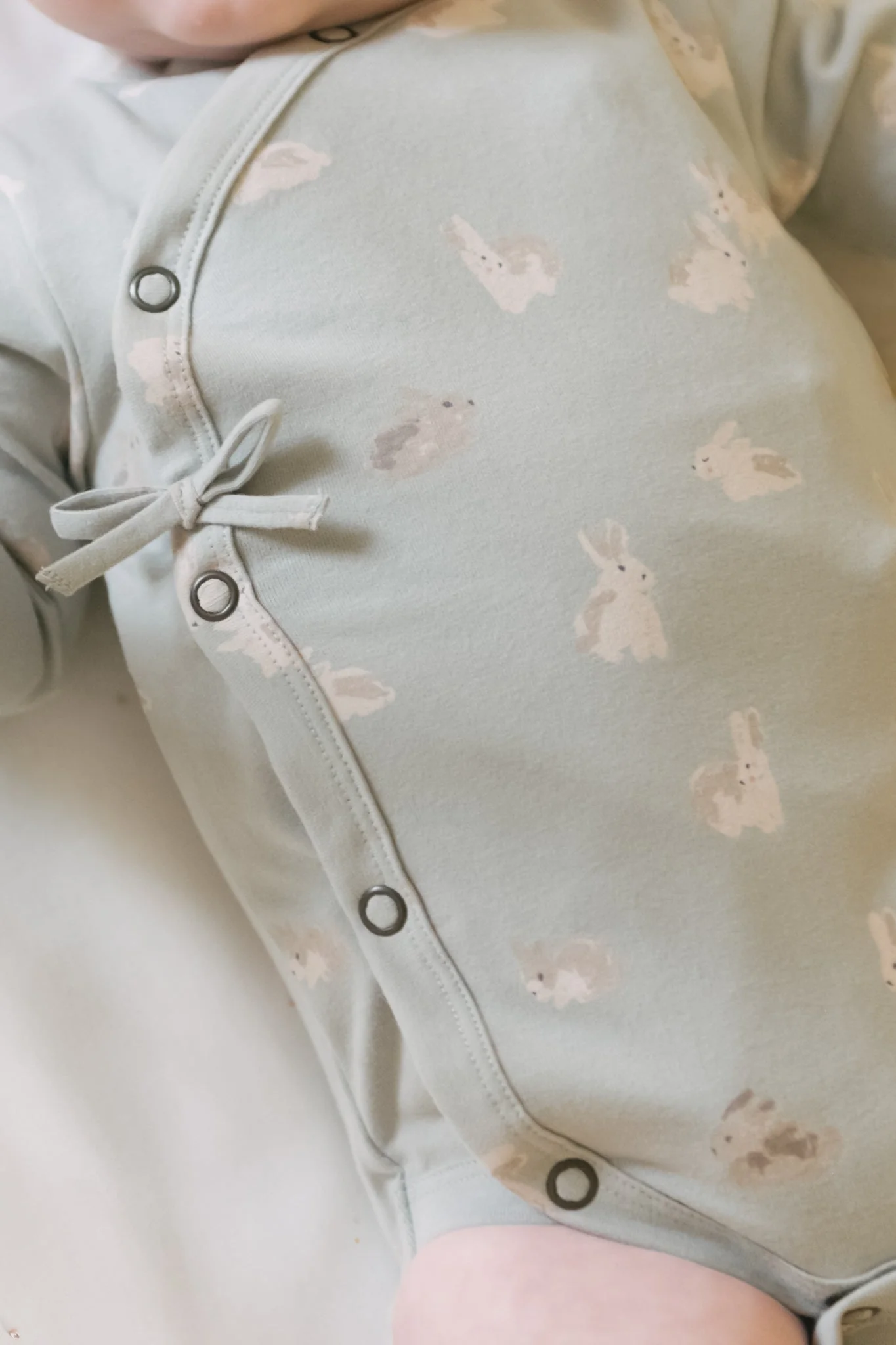 The Littles Long Sleeve Kimono One-Piece - Hoppy Bunny - Image 2