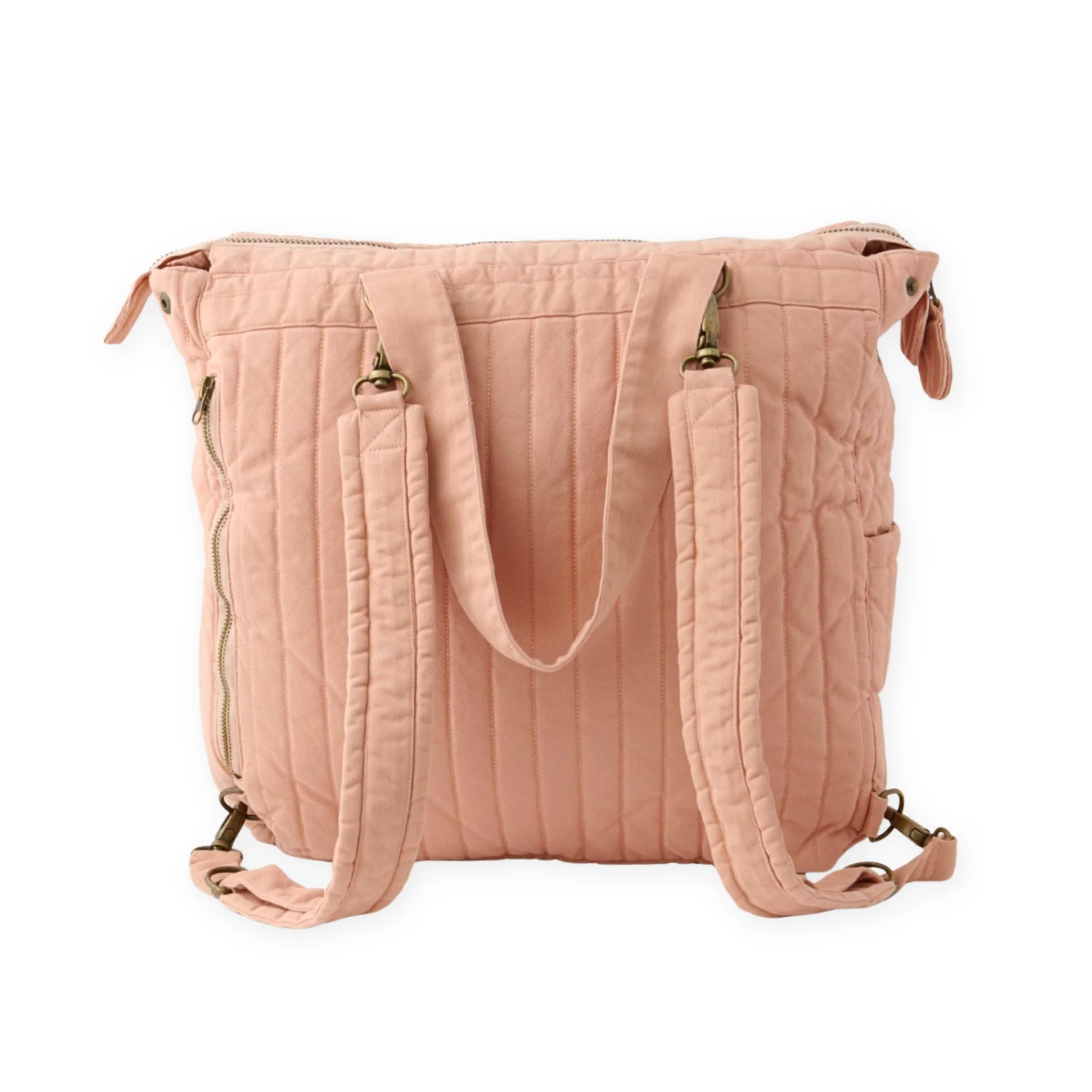 Twill Convertible Diaper Bag - Peony - Image 2