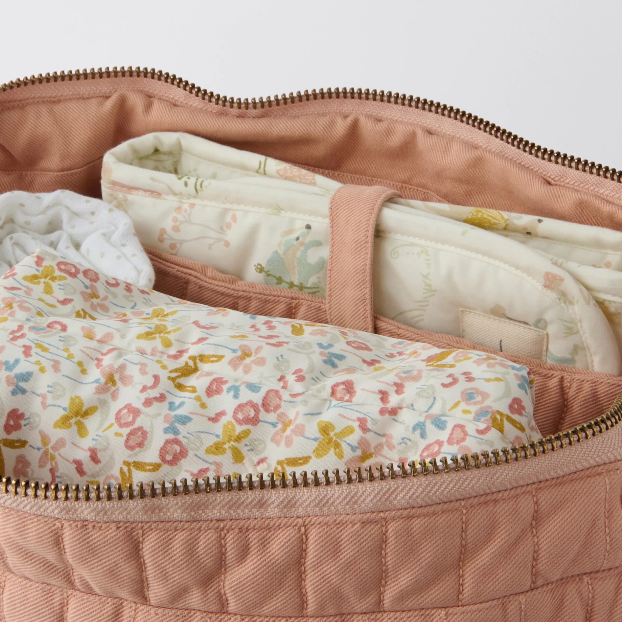 Twill Convertible Diaper Bag - Peony - Image 3