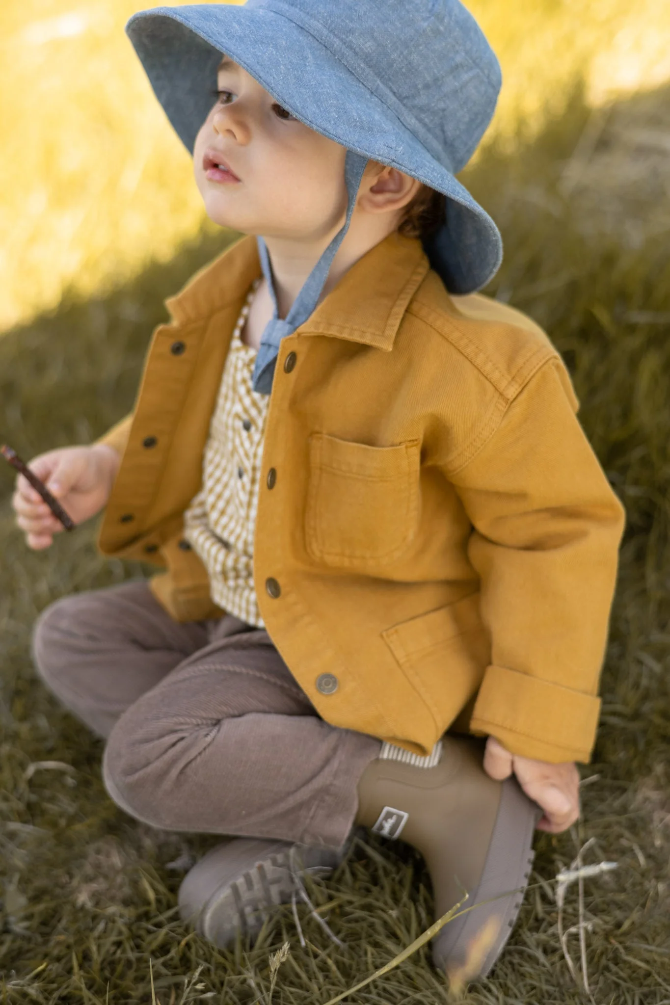 Vintage Twill Baby Chore Jacket - Caramel - Image 3