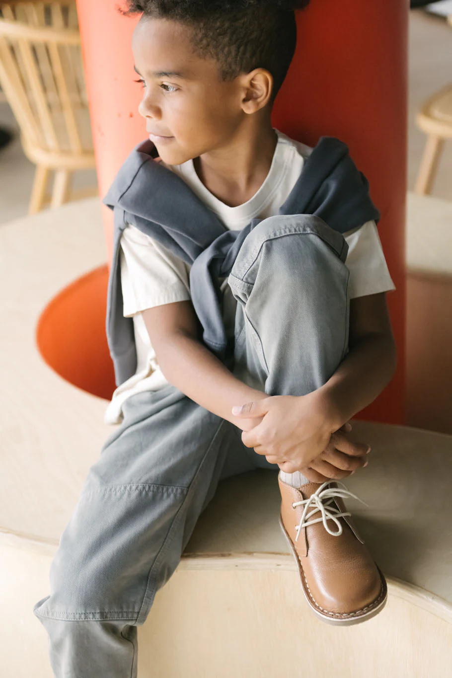Vintage Twill Kids Utility Jogger - Charcoal - Image 2