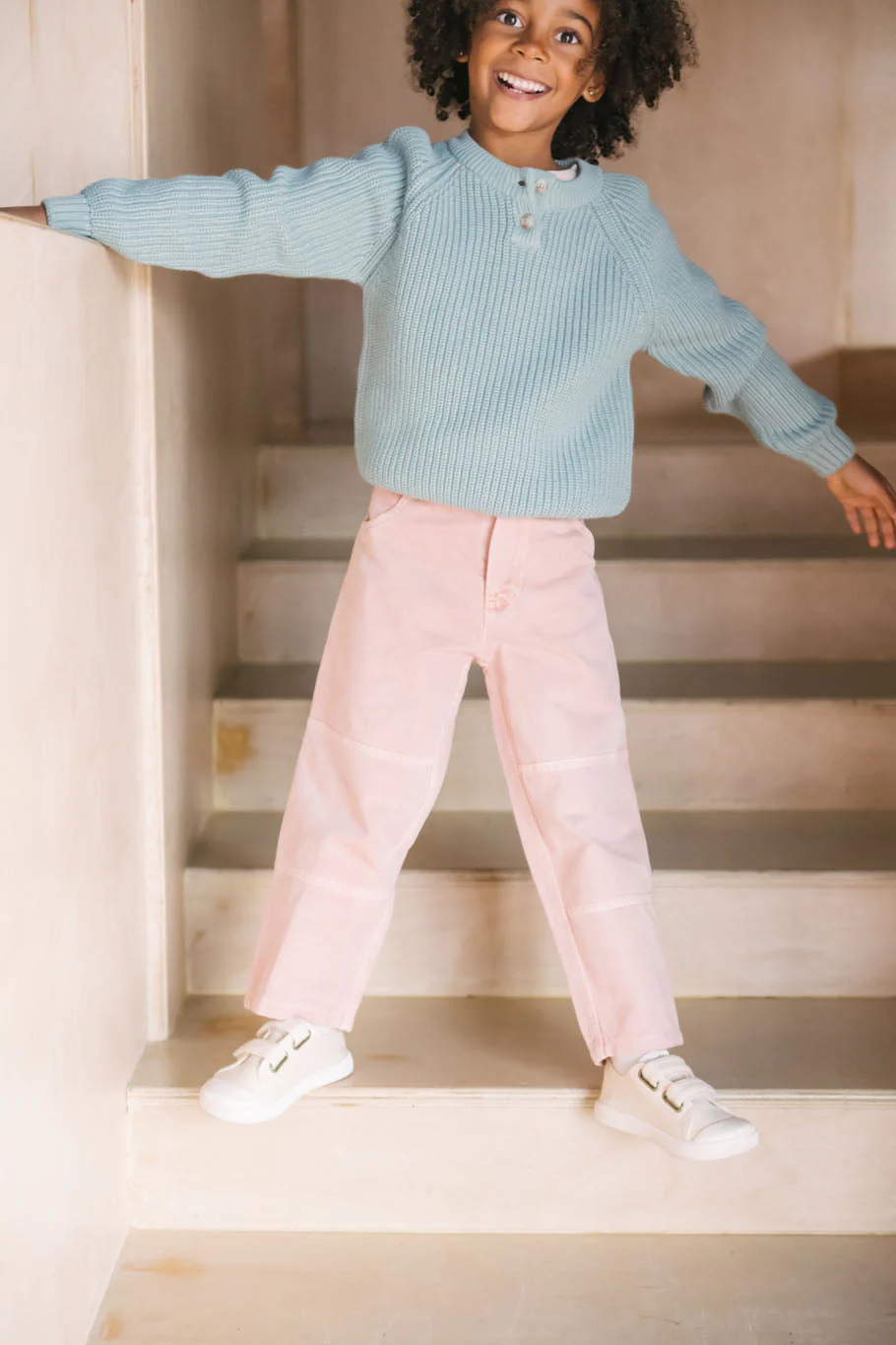 Vintage Twill Kids Utility Pant - Peony - Image 3