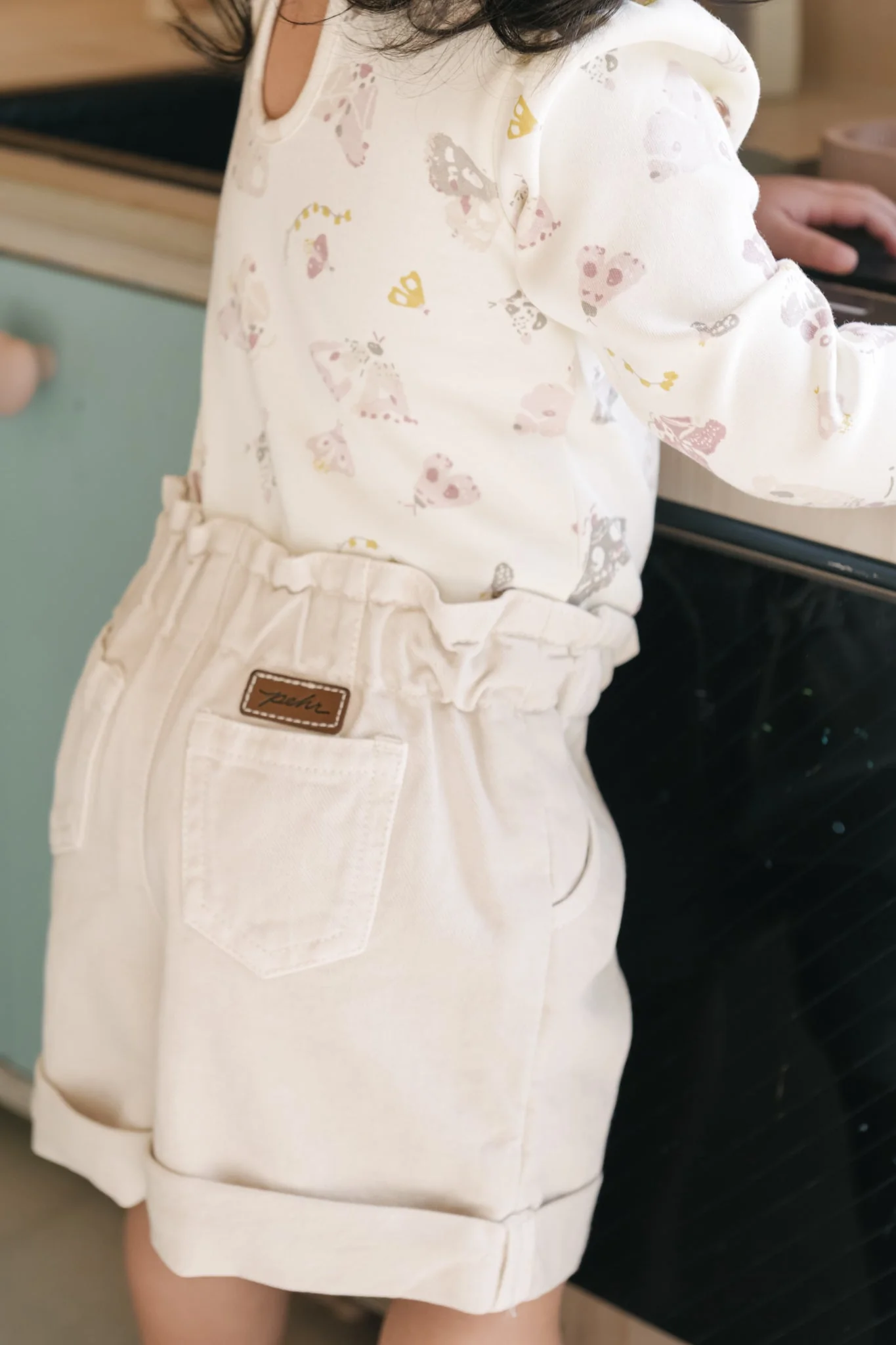 Vintage Twill Paperbag Shorts - Natural - Image 2
