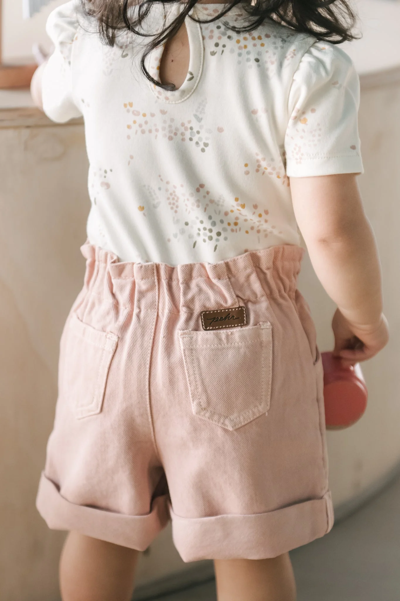 Vintage Twill Paperbag Shorts - Peony - Image 2