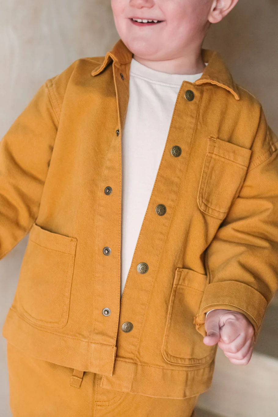 Vintage Twill Toddler Chore Jacket - Caramel - Image 2